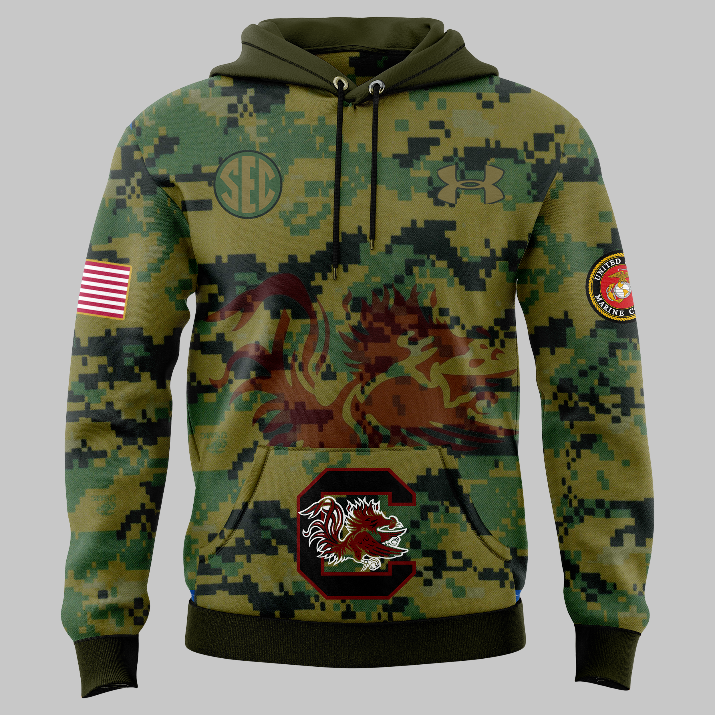 South Carolina Gamecocks Football United States Marine Corps Day Pullover Hoodie - Famjoys South Carolina Gamecocks Football United States Marine Corps Day Pullover Hoodie - Famjoys