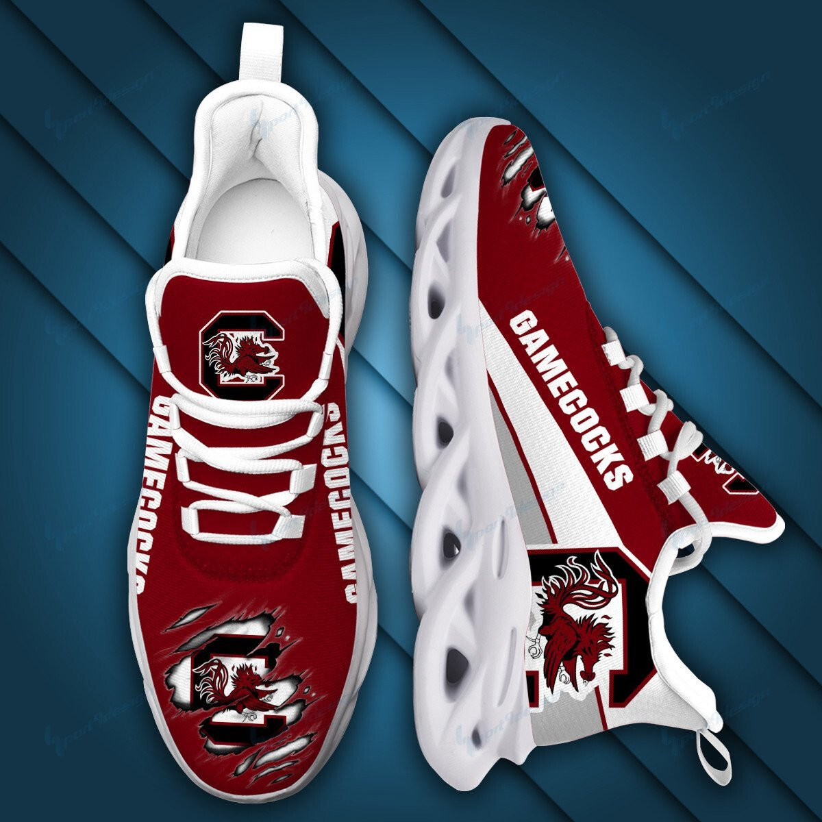 South Carolina Gamecocks Max Soul YZ Running Sneakers 988 - Famjoys South Carolina Gamecocks Max Soul YZ Running Sneakers 988 - Famjoys
