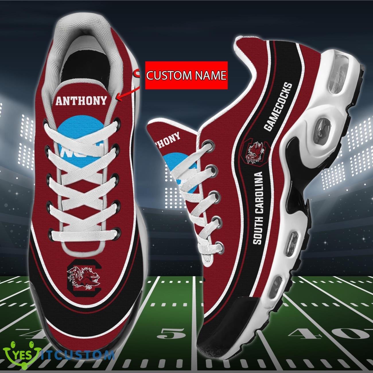 South Carolina Gamecocks NCAA Personalized Name Air Cushion Sports Shoes Sneaker KLTNS220444 - Famjoys South Carolina Gamecocks NCAA Personalized Name Air Cushion Sports Shoes Sneaker KLTNS220444 - Famjoys