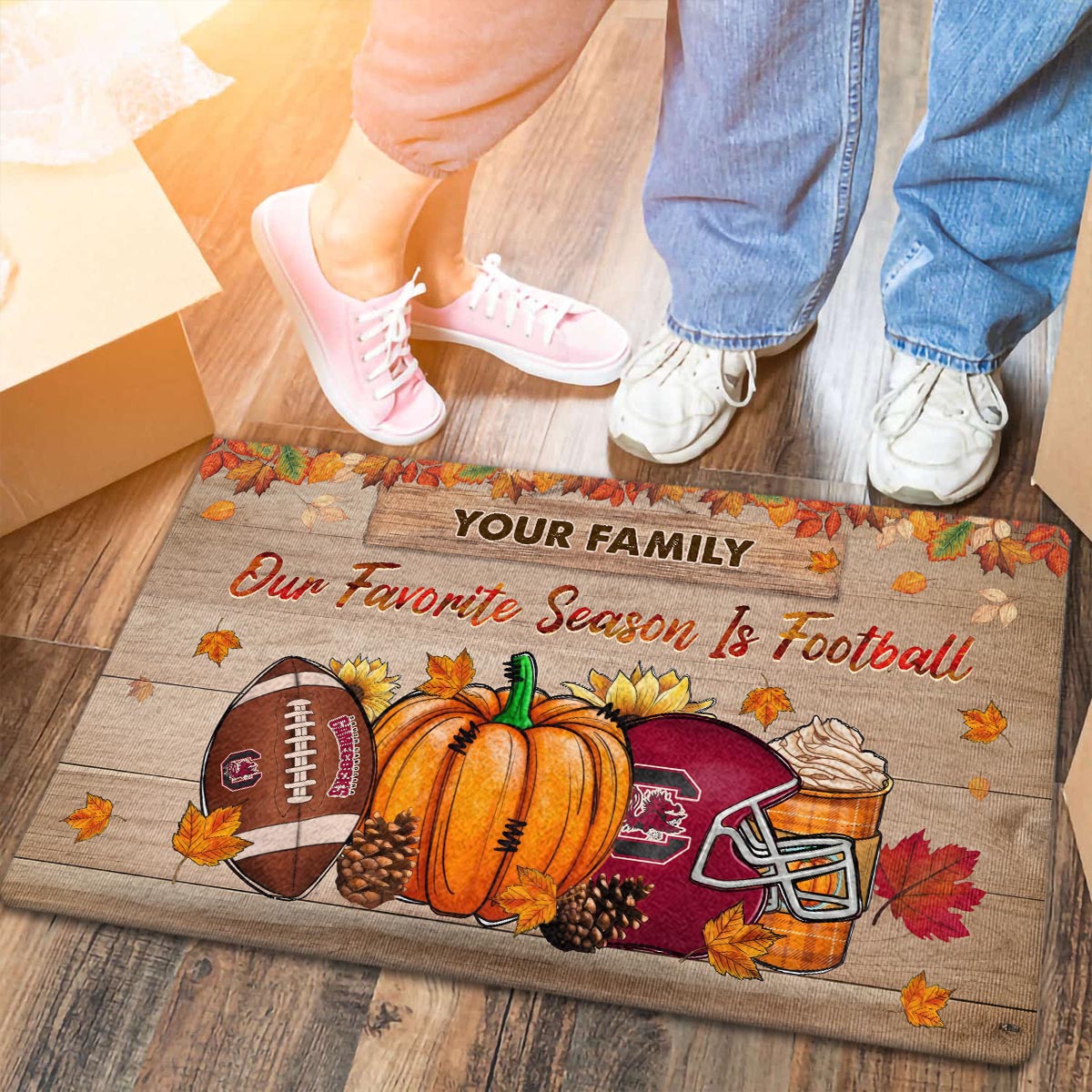 South Carolina Gamecocks Our Favorite Season is Football Doormat - Famjoys South Carolina Gamecocks Our Favorite Season is Football Doormat - Famjoys