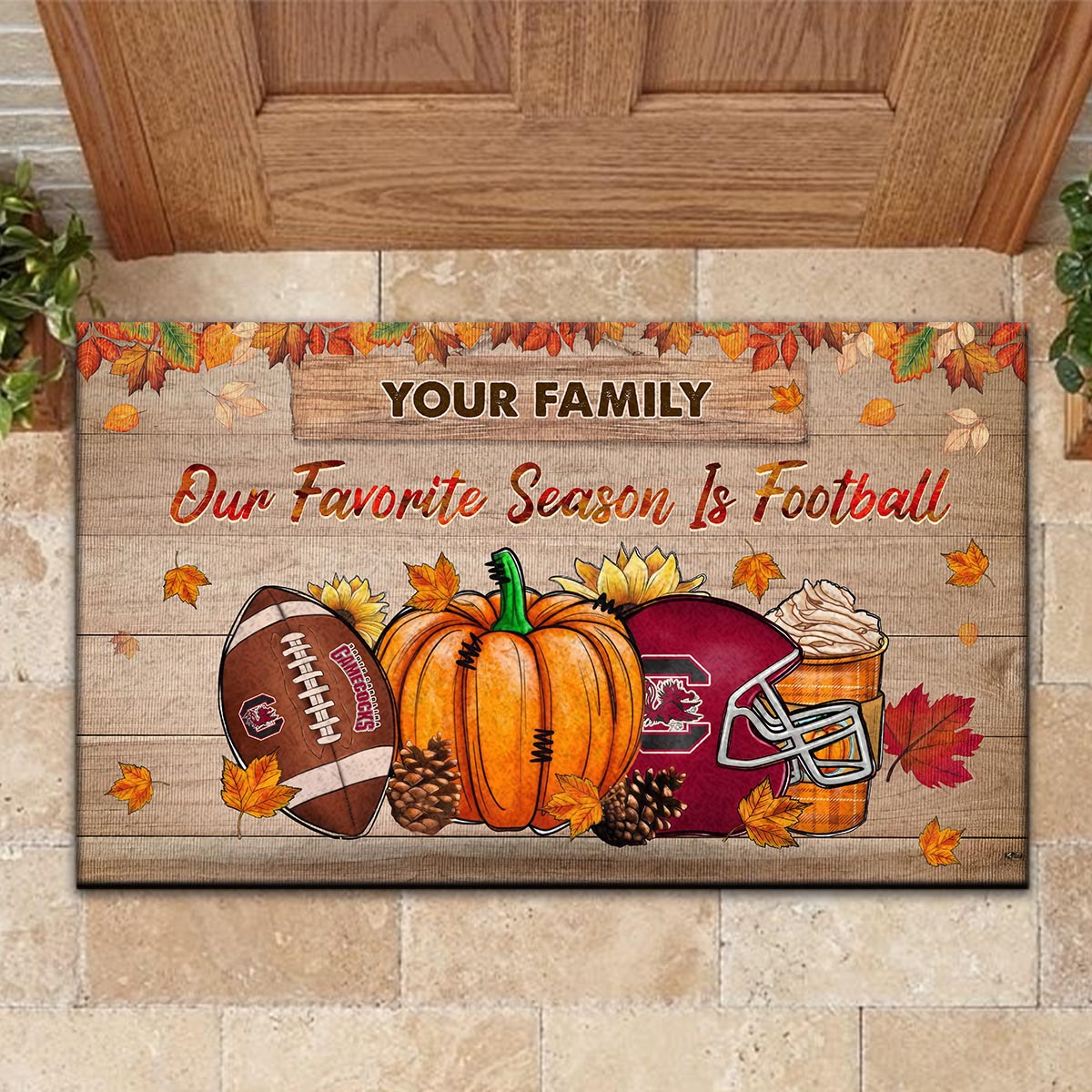 South Carolina Gamecocks Our Favorite Season is Football Doormat - Famjoys South Carolina Gamecocks Our Favorite Season is Football Doormat - Famjoys