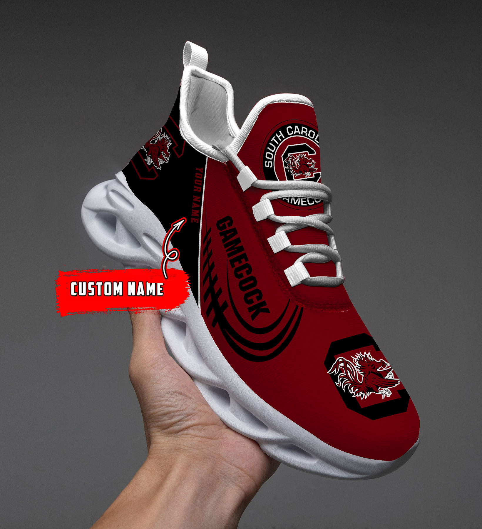 South Carolina Gamecocks PERSONALIZED MAX SOUL SHOES T1 - Famjoys South Carolina Gamecocks PERSONALIZED MAX SOUL SHOES T1 - Famjoys