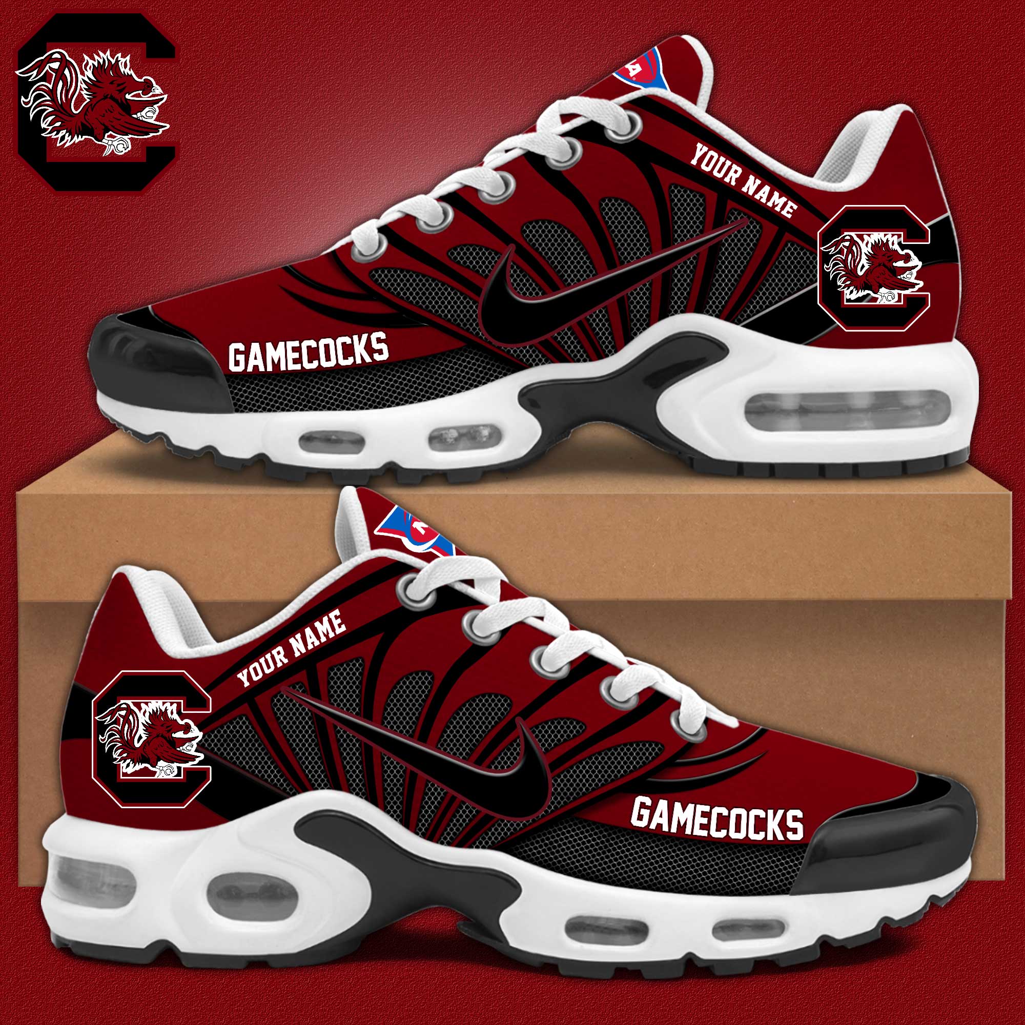 South Carolina Gamecocks Personalized Shoes - Famjoys South Carolina Gamecocks Personalized Shoes - Famjoys