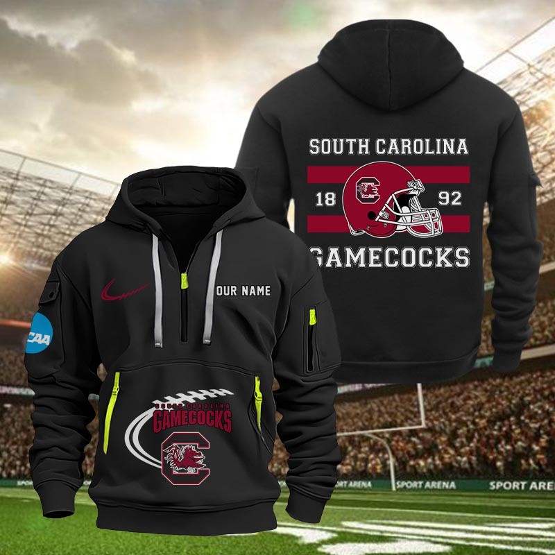South Carolina Gamecocks Quarter Zip Hoodie - Famjoys South Carolina Gamecocks Quarter Zip Hoodie - Famjoys