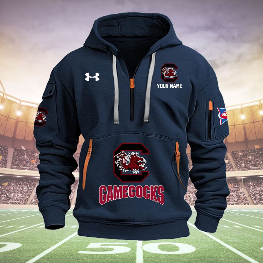 South Carolina Gamecocks Quarter Zip Hoodie - Famjoys South Carolina Gamecocks Quarter Zip Hoodie - Famjoys
