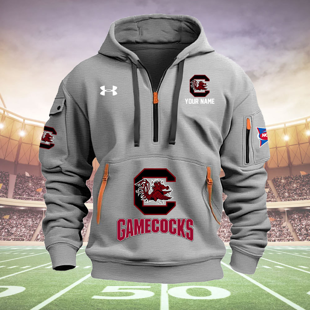 South Carolina Gamecocks Quarter Zip Hoodie - Famjoys South Carolina Gamecocks Quarter Zip Hoodie - Famjoys