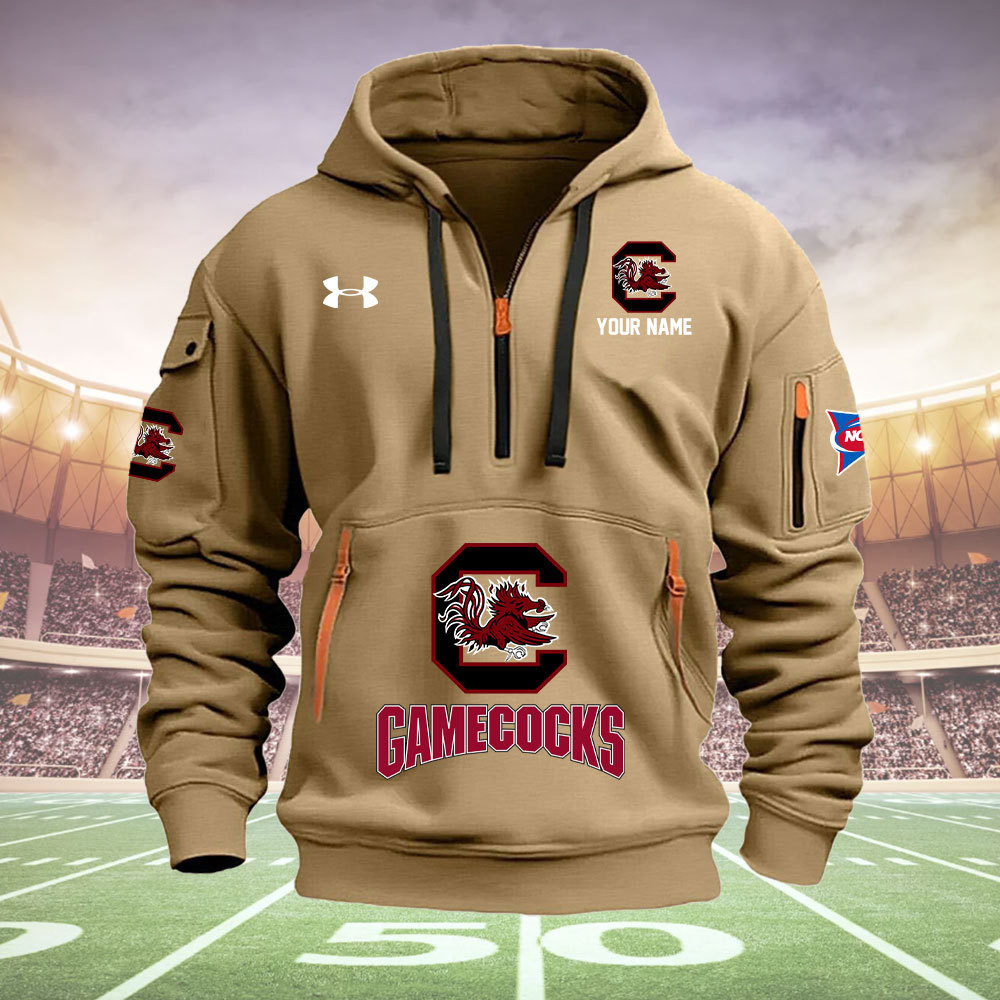 South Carolina Gamecocks Quarter Zip Hoodie - Famjoys South Carolina Gamecocks Quarter Zip Hoodie - Famjoys