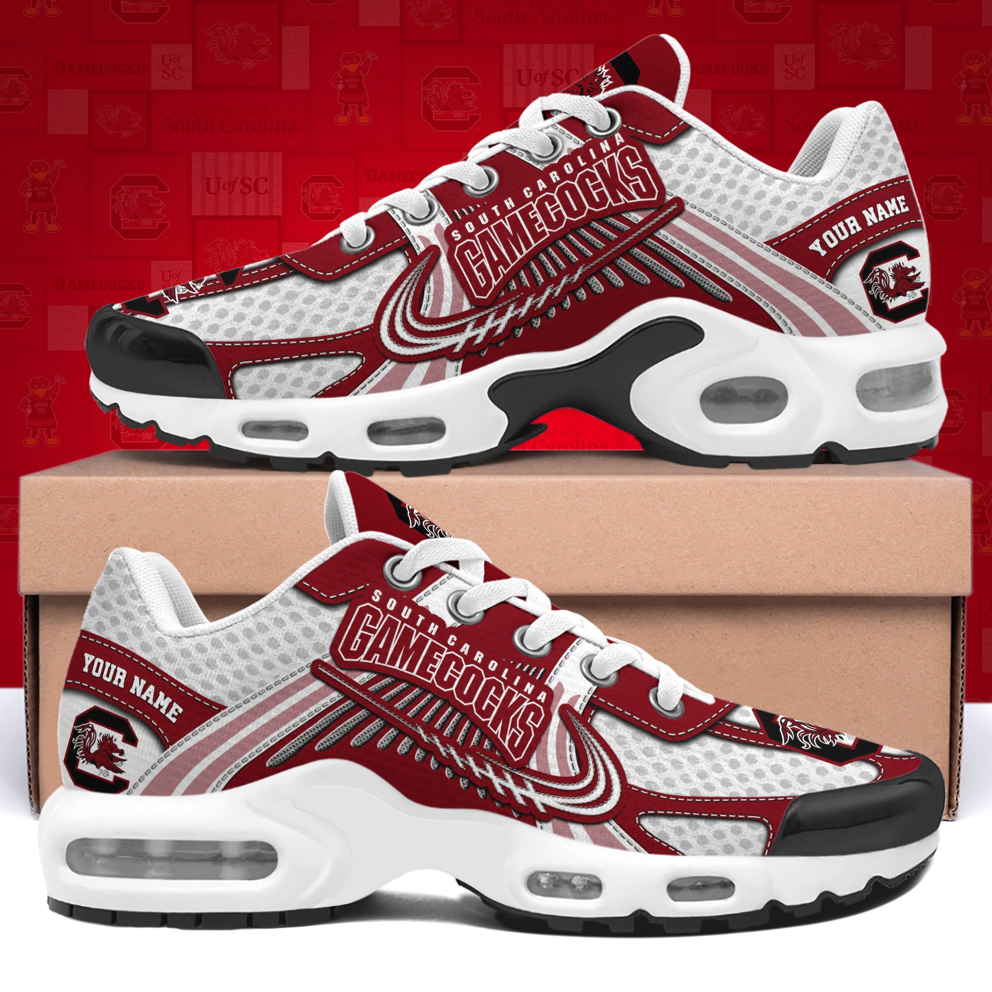South Carolina Gamecocks TN Shoes Custom Your Name, Sport Shoes, Gifts For Fans, Sport Gifts For Him ETRG-62360 - Famjoys South Carolina Gamecocks TN Shoes Custom Your Name, Sport Shoes, Gifts For Fans, Sport Gifts For Him ETRG-62360 - Famjoys