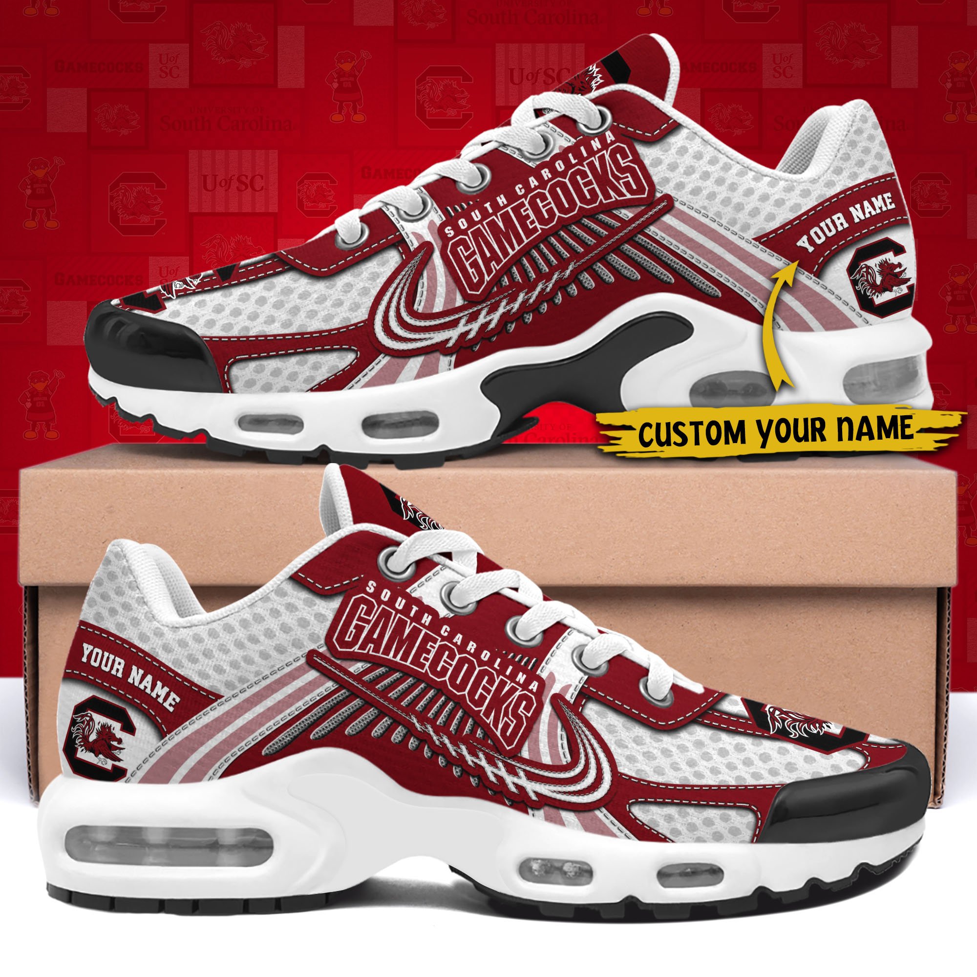 South Carolina Gamecocks TN Shoes Custom Your Name, Sport Shoes, Gifts For Fans, Sport Gifts For Him ETRG-62360 - Famjoys South Carolina Gamecocks TN Shoes Custom Your Name, Sport Shoes, Gifts For Fans, Sport Gifts For Him ETRG-62360 - Famjoys