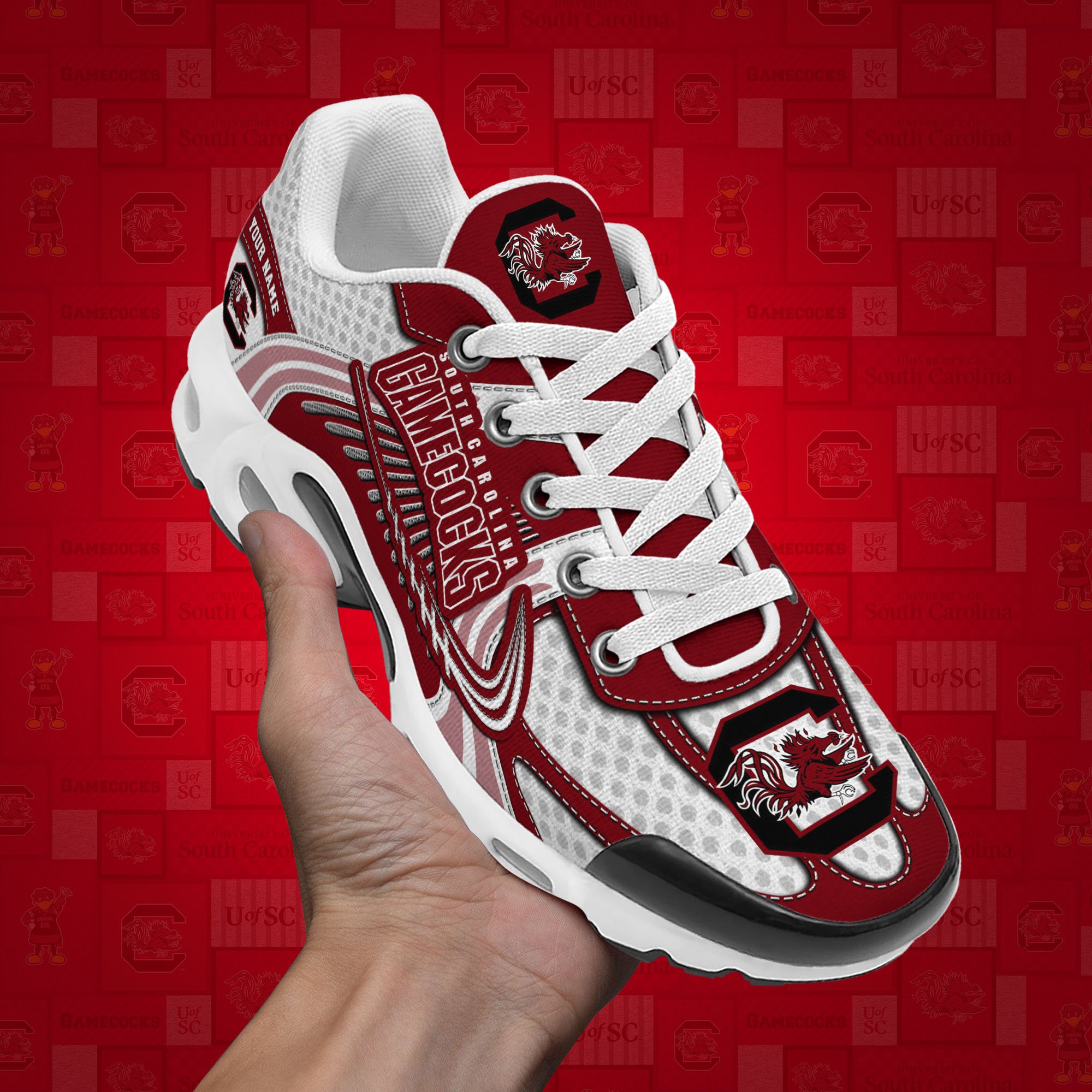 South Carolina Gamecocks TN Shoes Custom Your Name, Sport Shoes, Gifts For Fans, Sport Gifts For Him ETRG-62360 - Famjoys South Carolina Gamecocks TN Shoes Custom Your Name, Sport Shoes, Gifts For Fans, Sport Gifts For Him ETRG-62360 - Famjoys