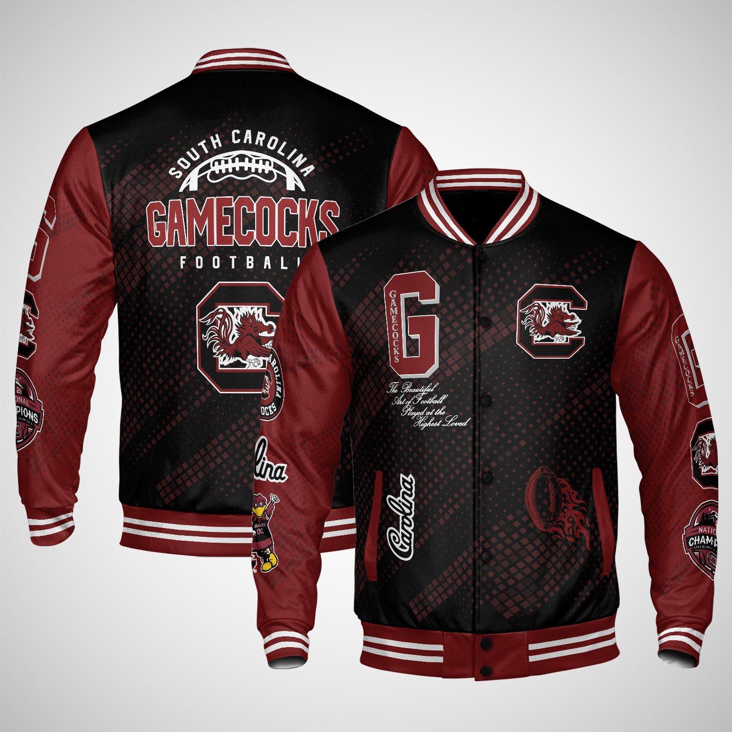 South Carolina Gamecocks Varsity Jacket - Famjoys South Carolina Gamecocks Varsity Jacket - Famjoys