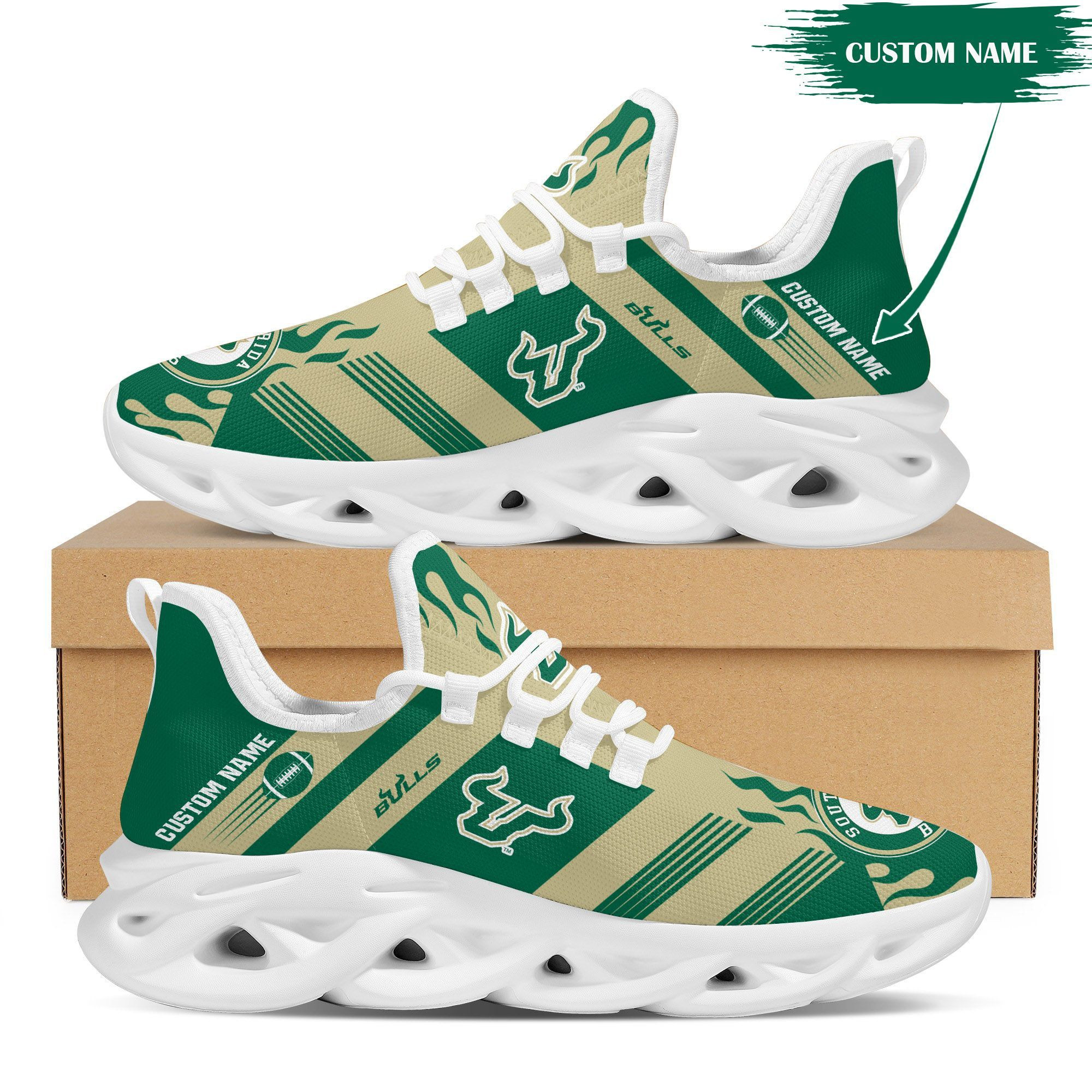 South Florida Bulls Custom Personalized Max Soul Sneakers Shoes - Famjoys South Florida Bulls Custom Personalized Max Soul Sneakers Shoes - Famjoys