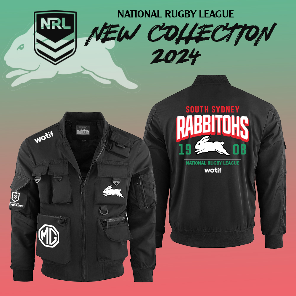 South Sydney Rabbitohs 2D ′s Multi Pocket Cargo Jacket Limited - Famjoys South Sydney Rabbitohs 2D ′s Multi Pocket Cargo Jacket Limited - Famjoys