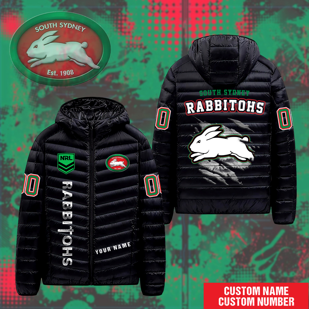 South Sydney Rabbitohs 2D DOWN JACKET Personalized - Famjoys South Sydney Rabbitohs 2D DOWN JACKET Personalized - Famjoys