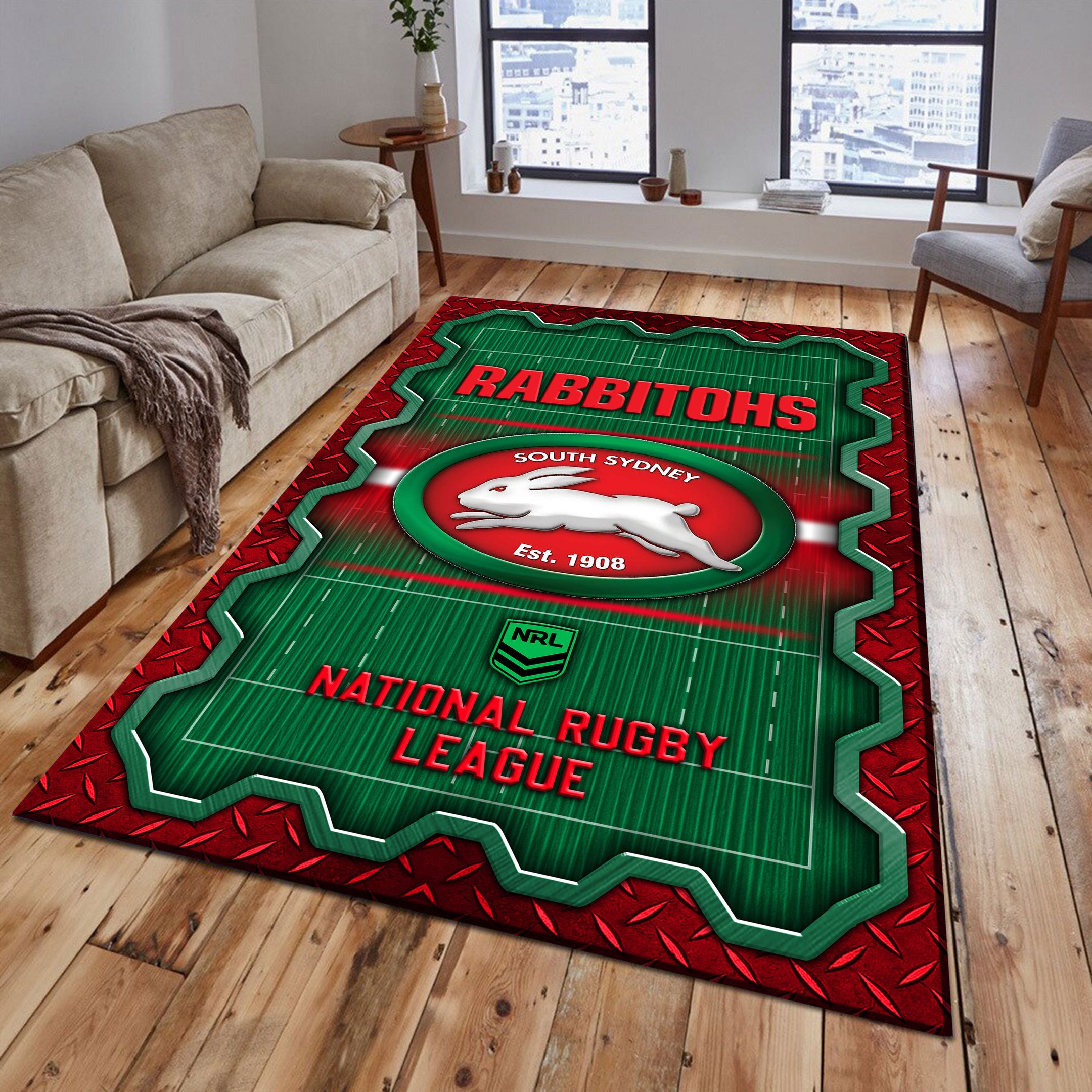 South Sydney Rabbitohs Area Rugs 43 - Famjoys South Sydney Rabbitohs Area Rugs 43 - Famjoys