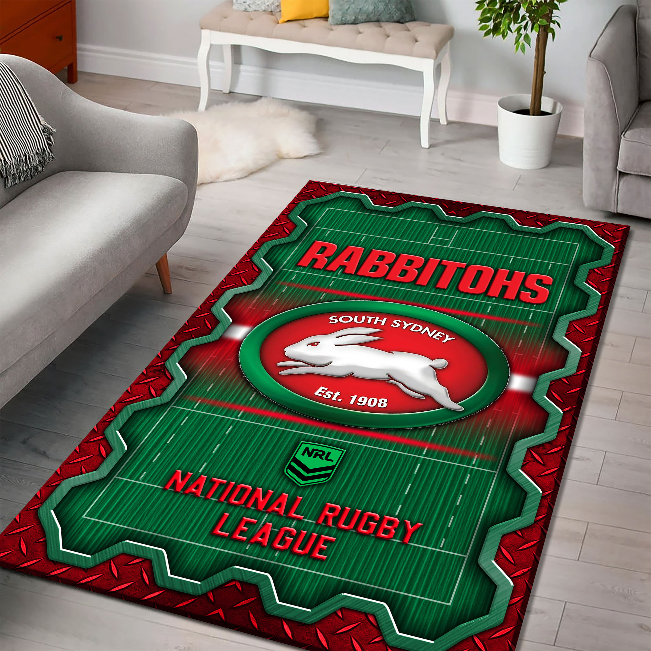 South Sydney Rabbitohs Area Rugs 43 - Famjoys South Sydney Rabbitohs Area Rugs 43 - Famjoys