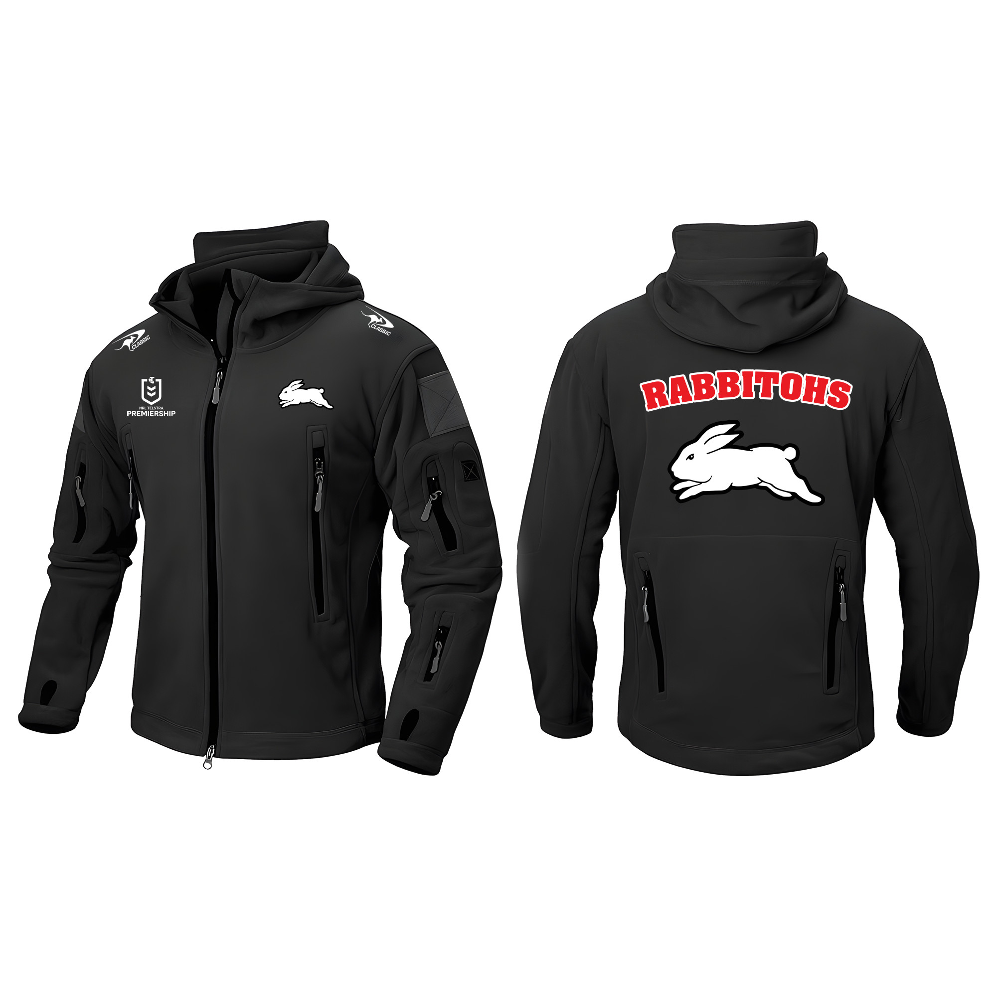 South Sydney Rabbitohs Army Jacket – Edition - Famjoys South Sydney Rabbitohs Army Jacket – Edition - Famjoys