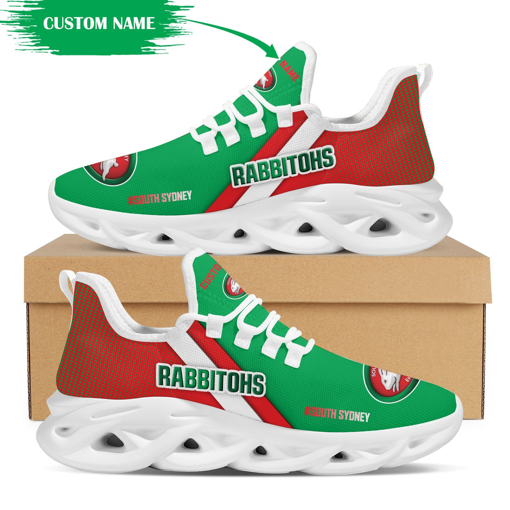 South Sydney Rabbitohs Custom Personalized Max Soul Sneakers Shoes