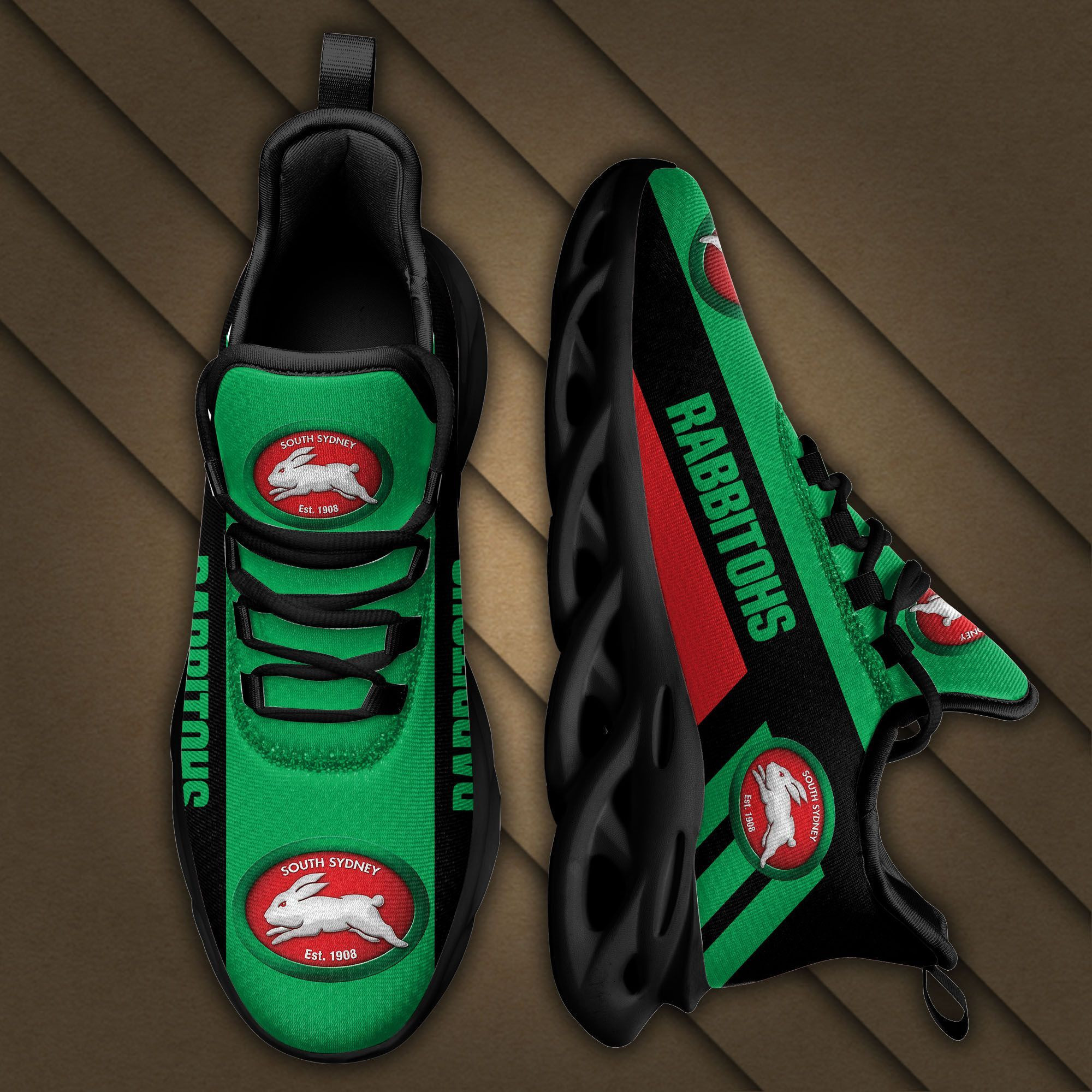 South Sydney Rabbitohs Max Soul Sneakers Shoes - Famjoys South Sydney Rabbitohs Max Soul Sneakers Shoes - Famjoys