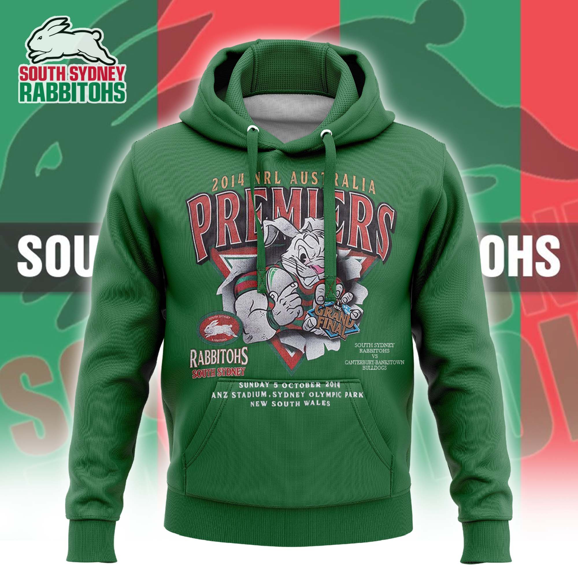 South Sydney Rabbitohs Mens Hoodie - Famjoys South Sydney Rabbitohs Mens Hoodie - Famjoys