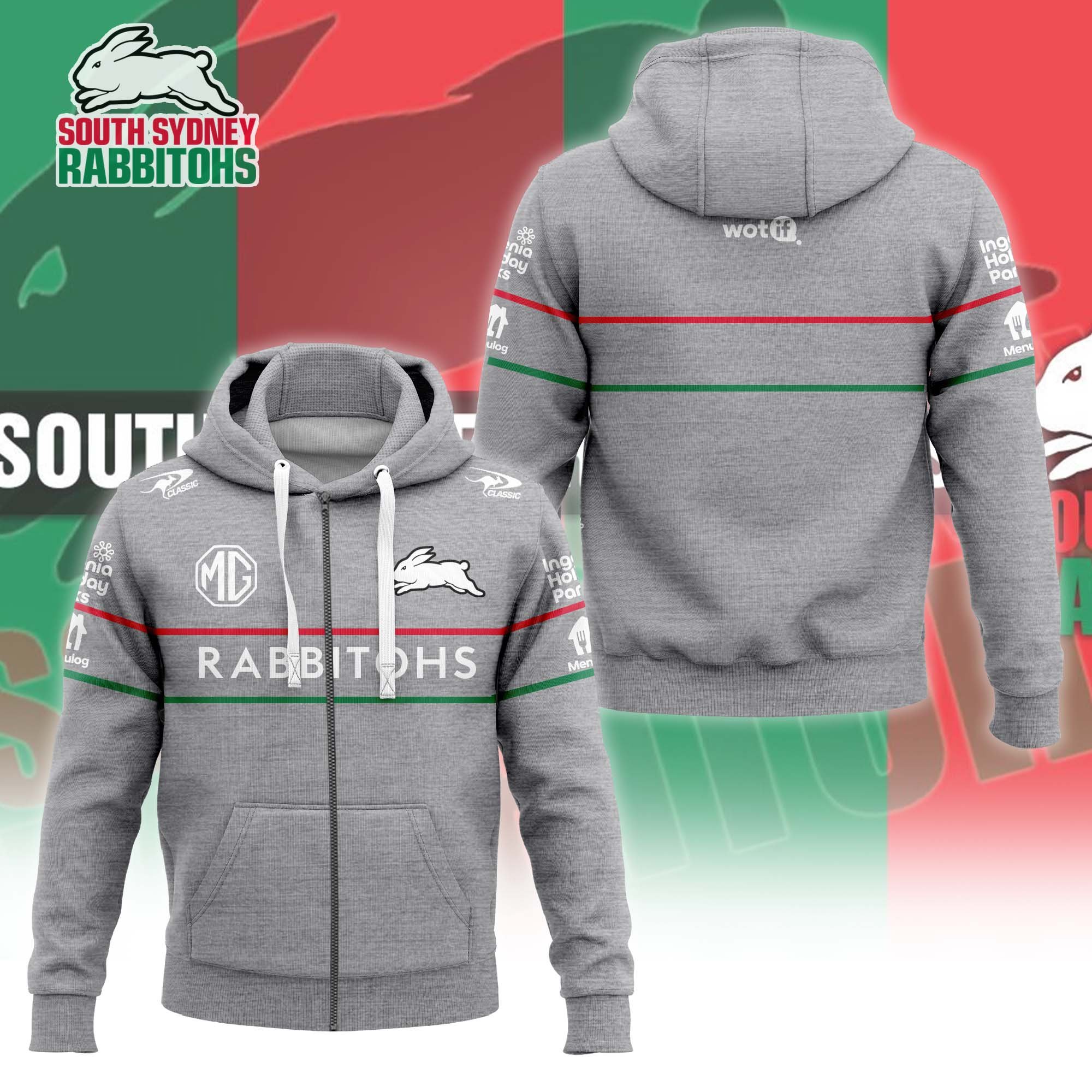 South Sydney Rabbitohs Mens Hoodie - Famjoys South Sydney Rabbitohs Mens Hoodie - Famjoys