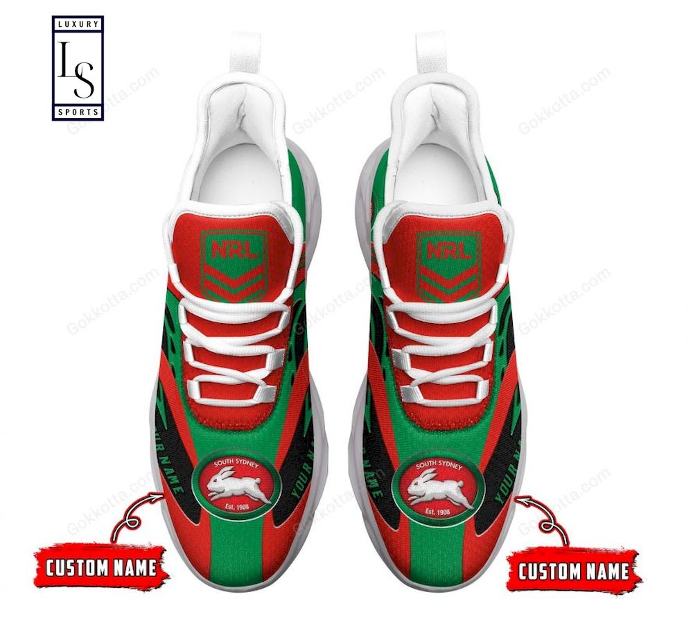 South Sydney Rabbitohs NRL Personalized Max Soul Shoes - Famjoys South Sydney Rabbitohs NRL Personalized Max Soul Shoes - Famjoys