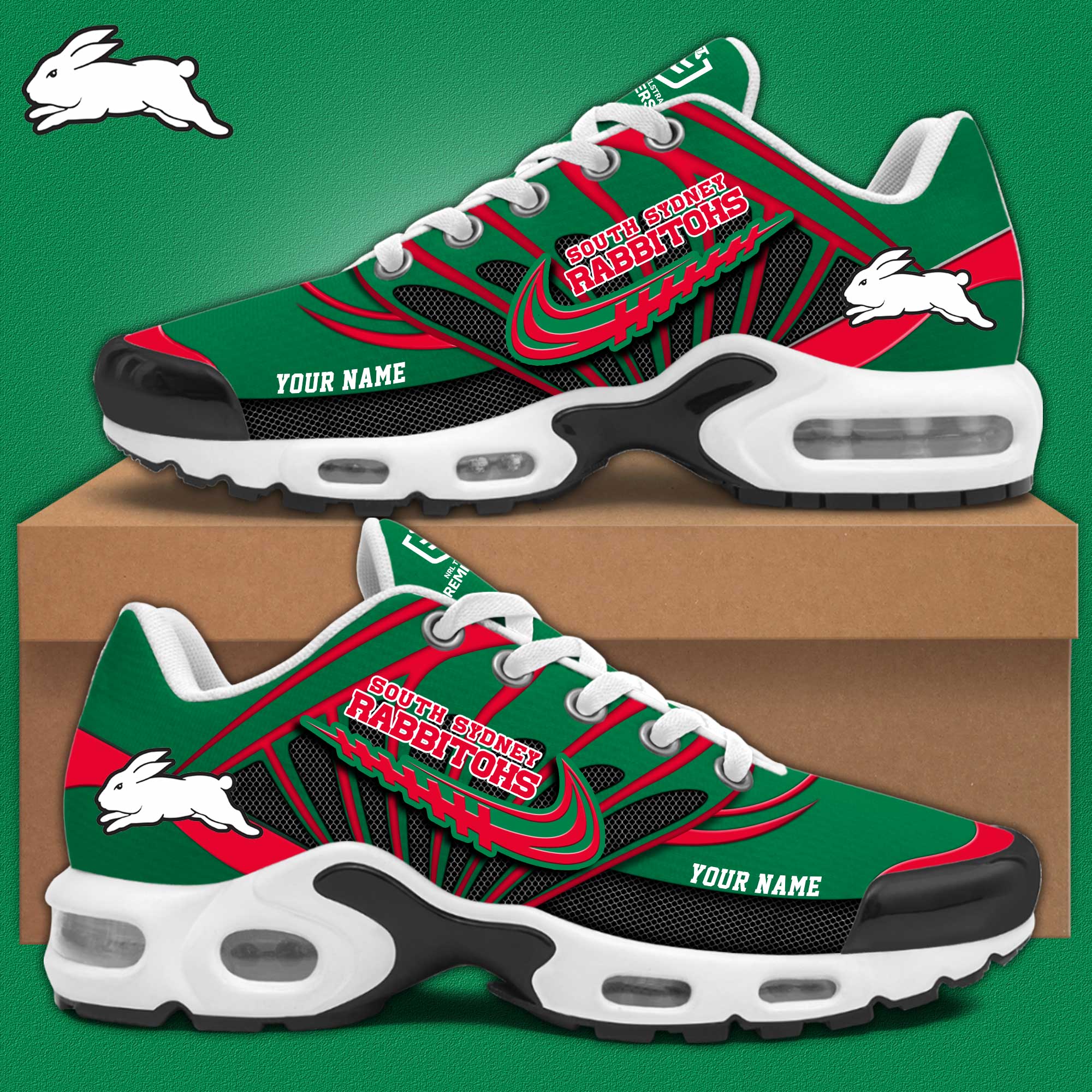 South Sydney Rabbitohs Personalized Shoes SSRNQ4 - Famjoys South Sydney Rabbitohs Personalized Shoes SSRNQ4 - Famjoys