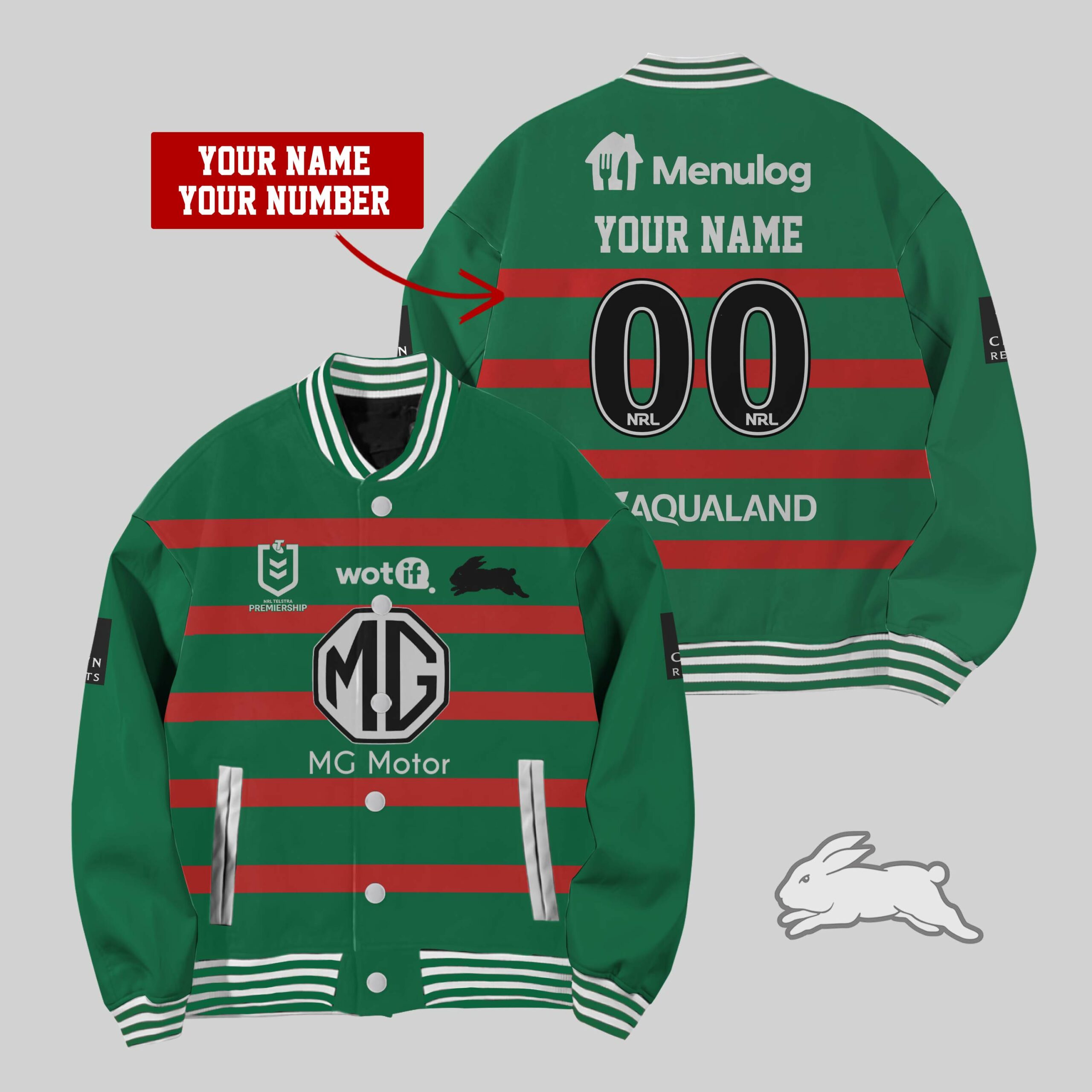 South Sydney Rabbitohs Rugby Jacket - Famjoys South Sydney Rabbitohs Rugby Jacket - Famjoys
