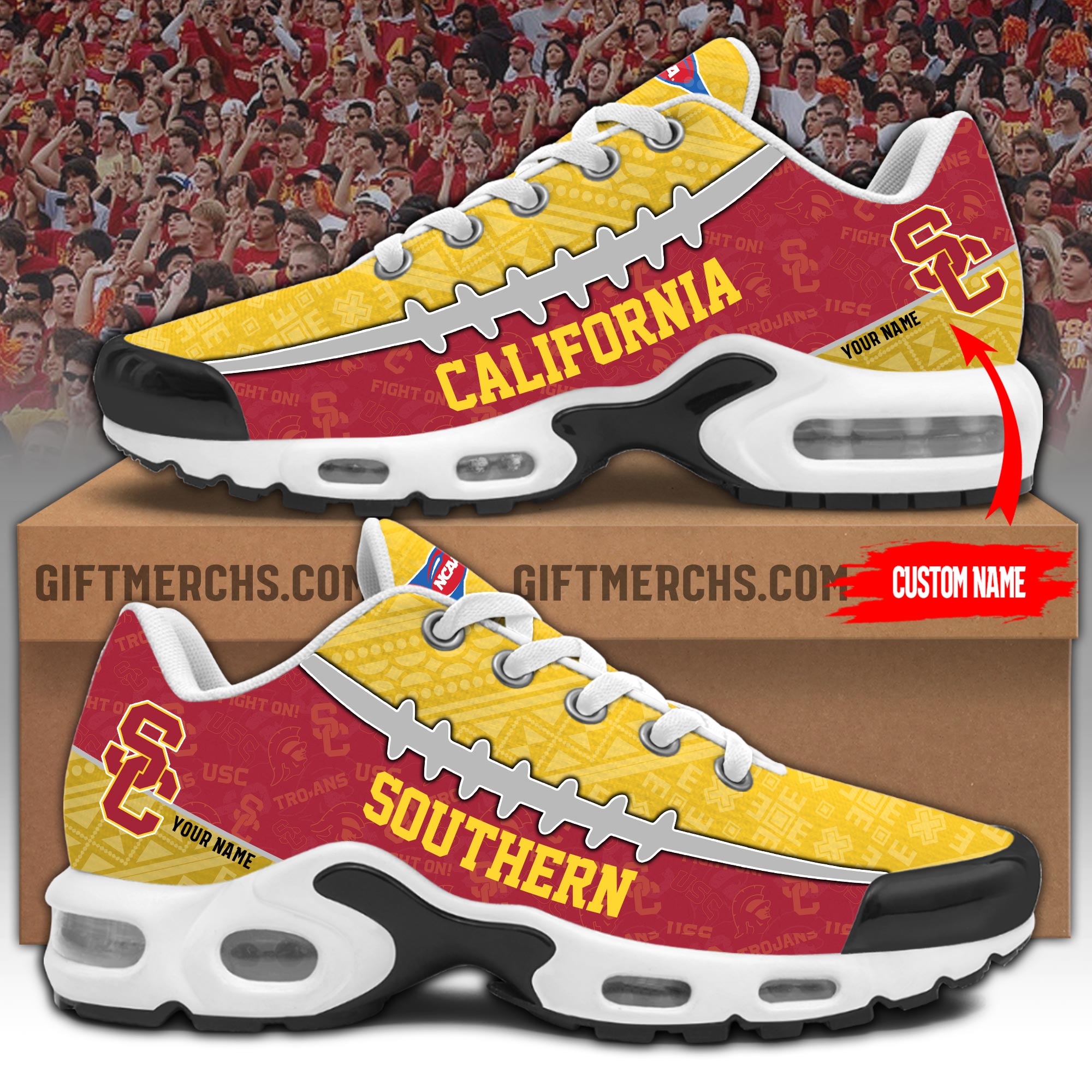 Southern California Trojans Personalized Shoes - Famjoys Southern California Trojans Personalized Shoes - Famjoys