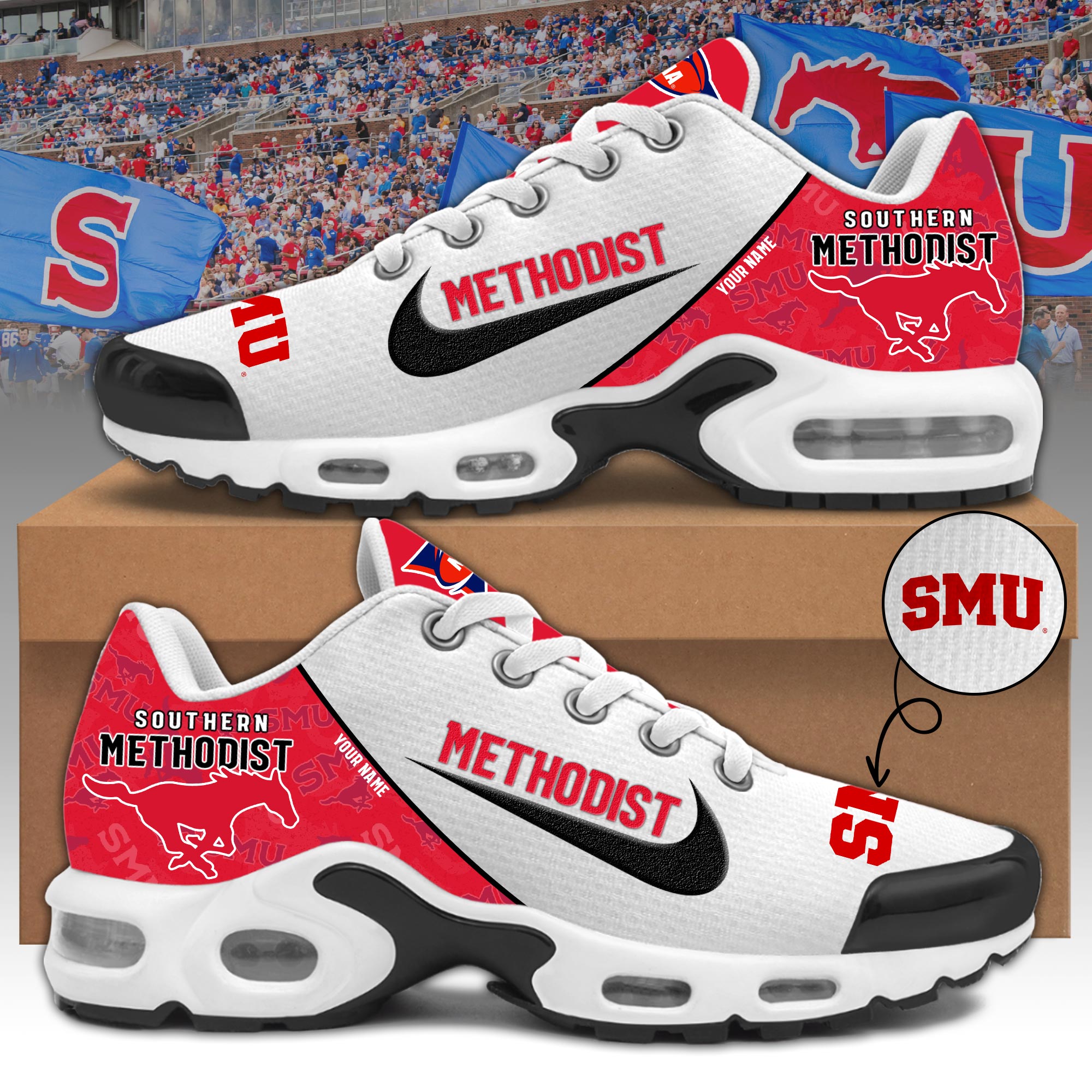 Southern Methodist Personalized Shoes - Famjoys Southern Methodist Personalized Shoes - Famjoys
