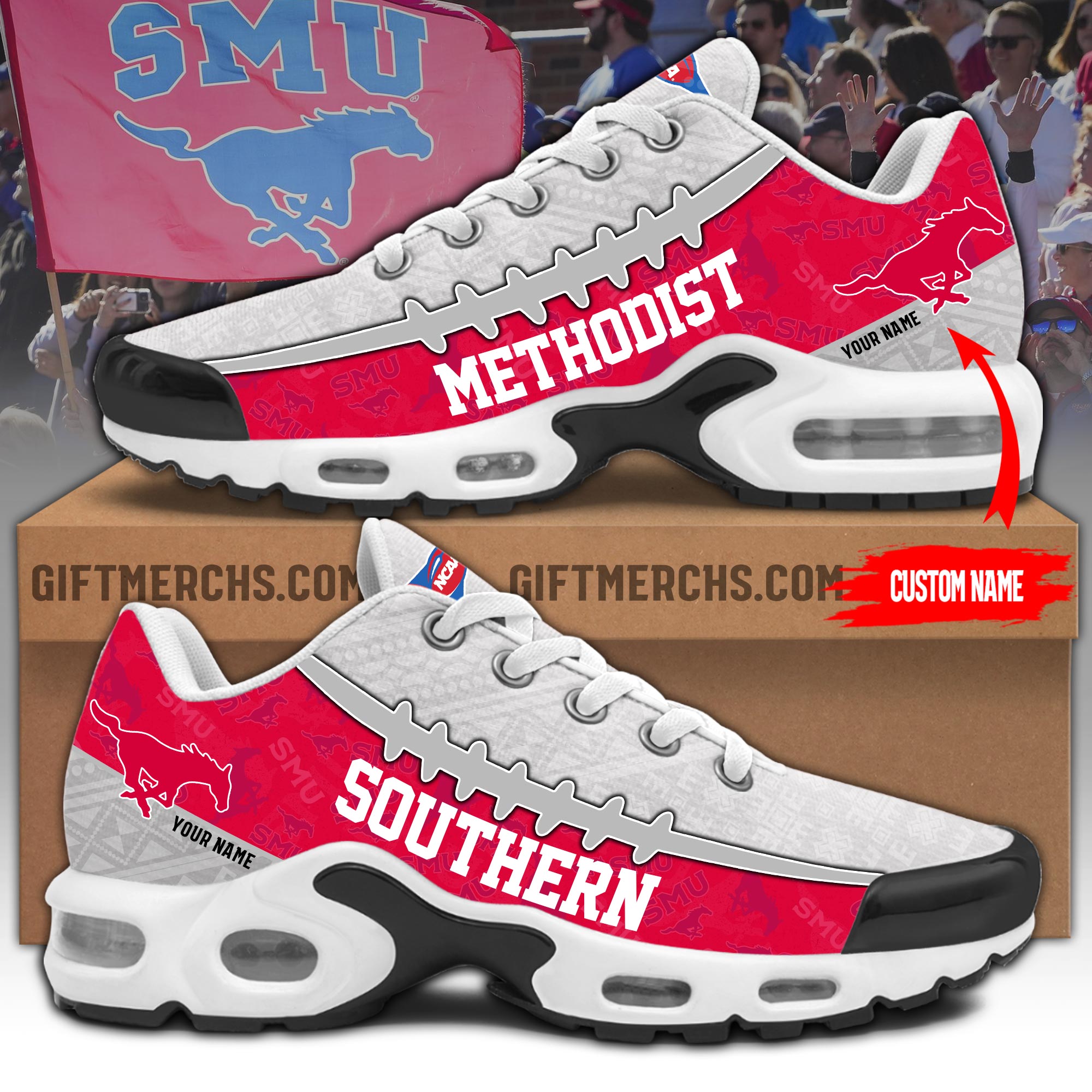 Southern Methodist Personalized Shoes - Famjoys Southern Methodist Personalized Shoes - Famjoys