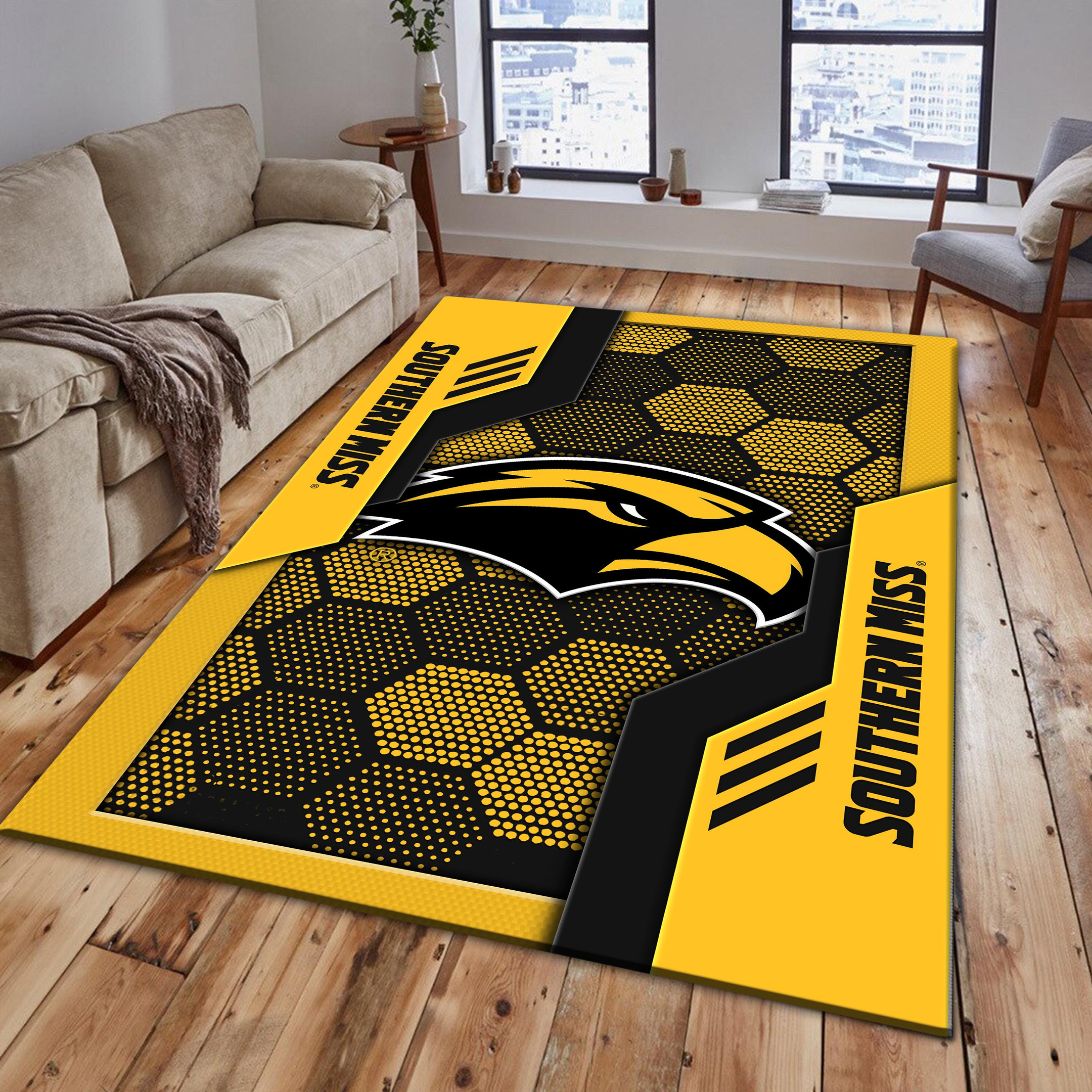 Southern Miss Golden Eagles Area Rugs 3800 - Famjoys Southern Miss Golden Eagles Area Rugs 3800 - Famjoys