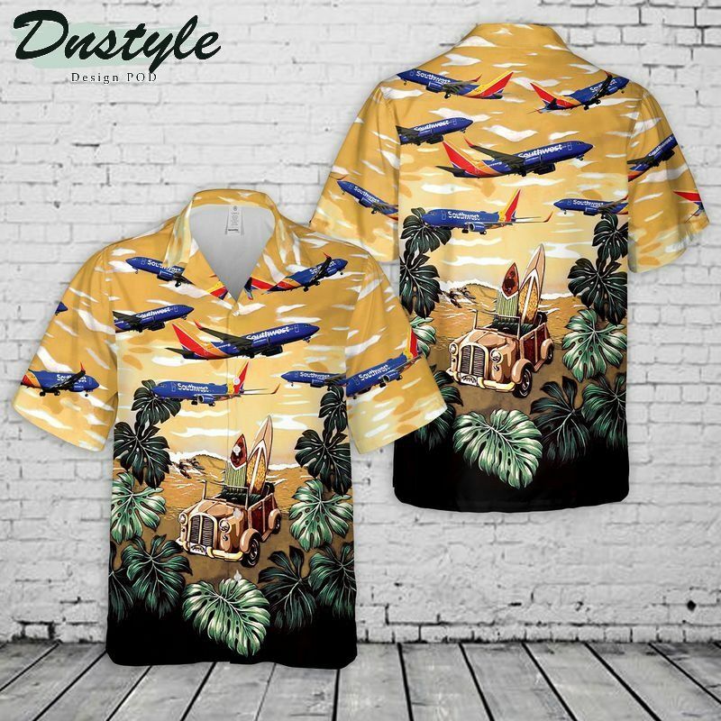 Southwest Airlines Boeing 737-700 Hawaiian Shirt - Famjoys Southwest Airlines Boeing 737-700 Hawaiian Shirt - Famjoys