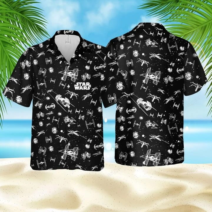 Spaceship Battle S Inspired Hawaiian Shirt - Famjoys Spaceship Battle S Inspired Hawaiian Shirt - Famjoys