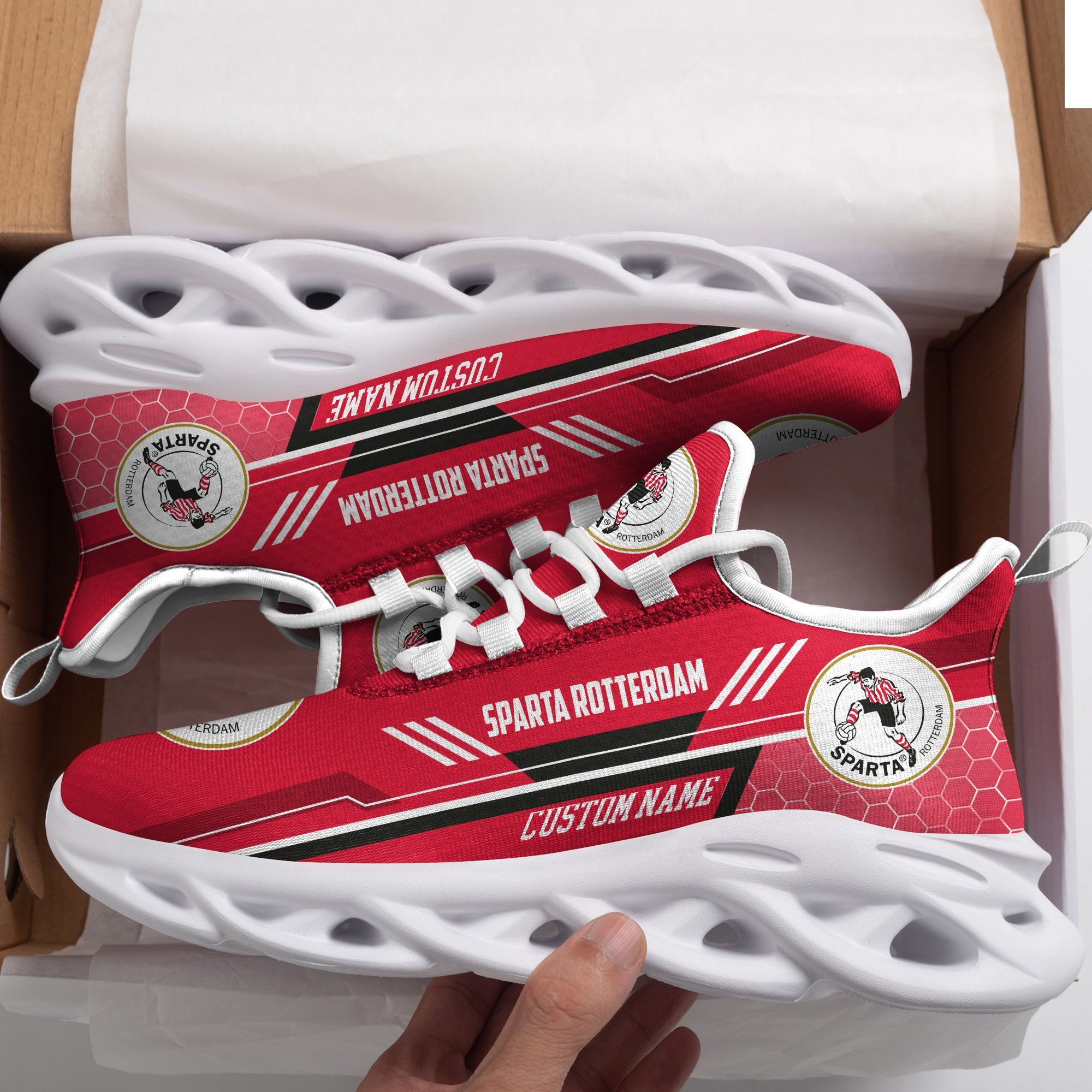Sparta Rotterdam Custom Personalized Max Soul Sneakers Shoes - Famjoys Sparta Rotterdam Custom Personalized Max Soul Sneakers Shoes - Famjoys