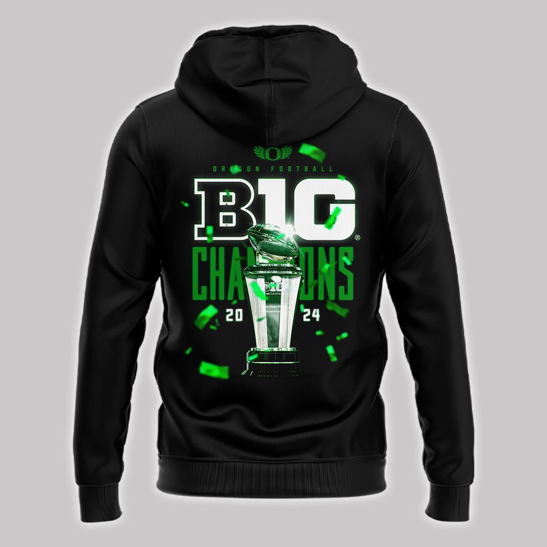 Special 2024 Big Ten Football Conference Champions Oregon Ducks football unisex Hoodie - Famjoys Special 2024 Big Ten Football Conference Champions Oregon Ducks football unisex Hoodie - Famjoys