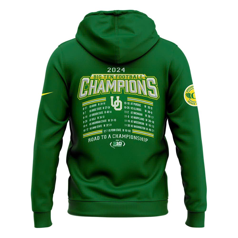 Special 2024 Big Ten Football Conference Champions Oregon Ducks football unisex Hoodie - Famjoys Special 2024 Big Ten Football Conference Champions Oregon Ducks football unisex Hoodie - Famjoys