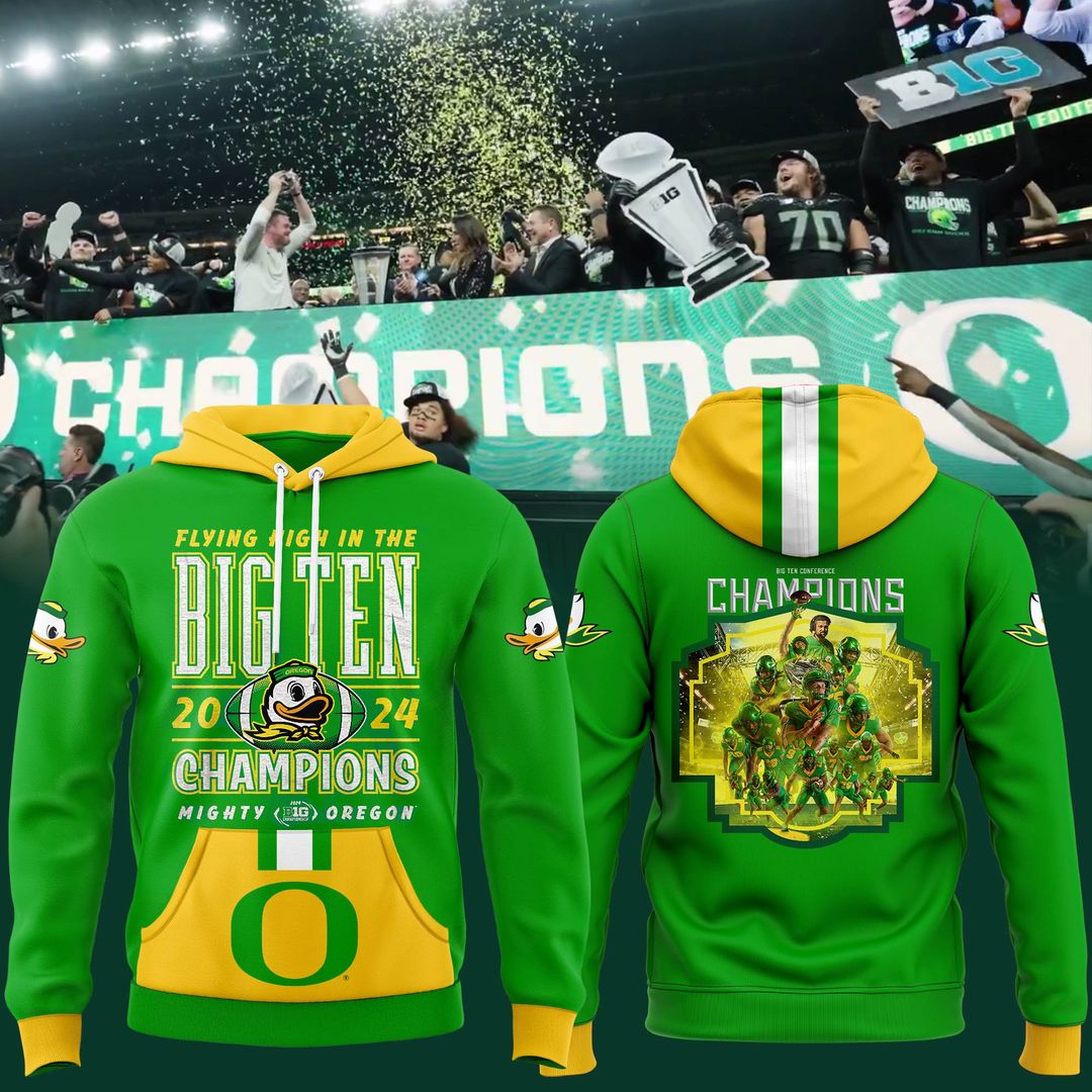 Special 2024 Big Ten Football Conference Champions Oregon Ducks football unisex Hoodie - Famjoys Special 2024 Big Ten Football Conference Champions Oregon Ducks football unisex Hoodie - Famjoys