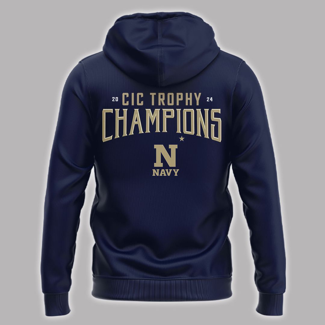 Special 2024 Commander-In-Chief's Trophy Champions Navy Football Hoodie - Famjoys Special 2024 Commander-In-Chief's Trophy Champions Navy Football Hoodie - Famjoys