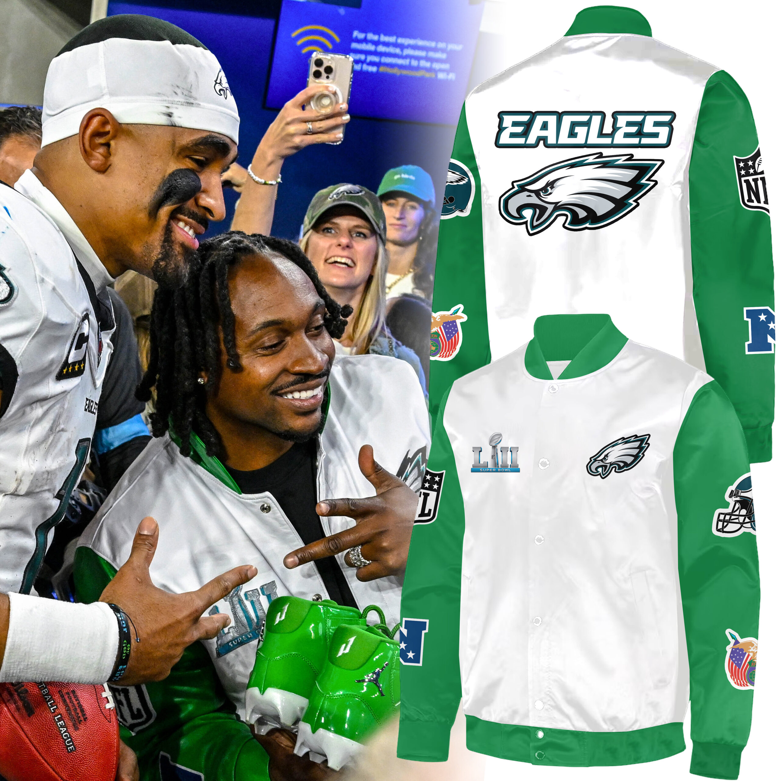 Special Alshon Jeffery Bomber off for fans - Philadelphia Eagles - Famjoys Special Alshon Jeffery Bomber off for fans - Philadelphia Eagles - Famjoys