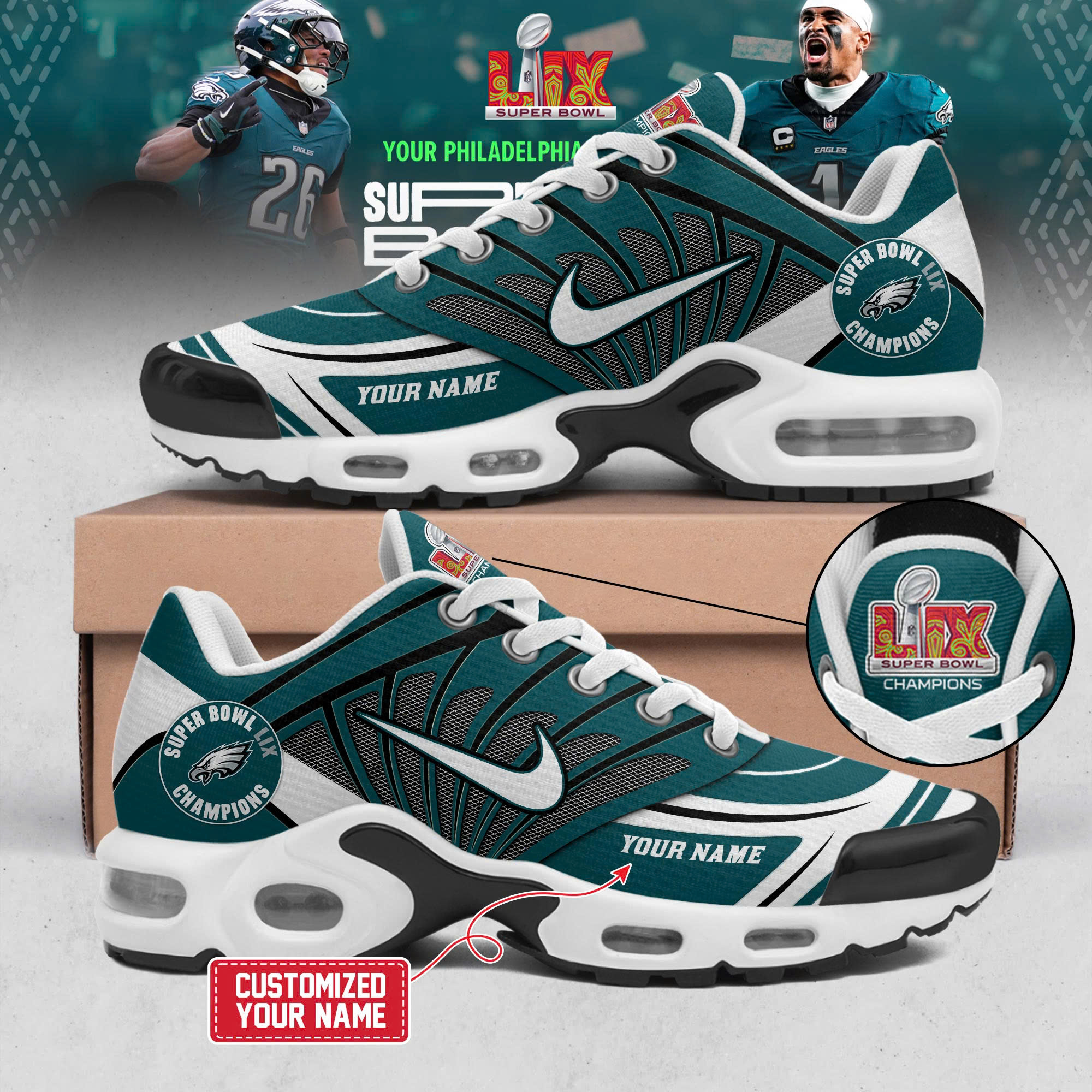 Special Edition Philadelphia Eagles SUPER BOWL CHAMPIONS 2024/25 New Shoes - Famjoys Special Edition Philadelphia Eagles SUPER BOWL CHAMPIONS 2024/25 New Shoes - Famjoys