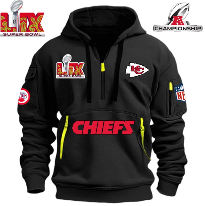 SPECIAL IN 2025 SUPER BOWL - Kansas City Chiefs - HOODIE HALF ZIPPER - QTA405111364 - Famjoys SPECIAL IN 2025 SUPER BOWL - Kansas City Chiefs - HOODIE HALF ZIPPER - QTA405111364 - Famjoys