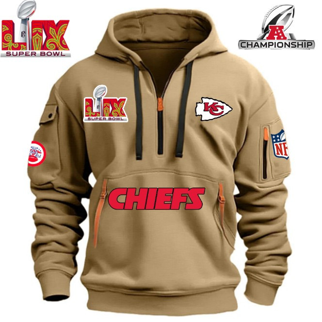 SPECIAL IN 2025 SUPER BOWL - Kansas City Chiefs - HOODIE HALF ZIPPER - QTA405111364 - Famjoys SPECIAL IN 2025 SUPER BOWL - Kansas City Chiefs - HOODIE HALF ZIPPER - QTA405111364 - Famjoys
