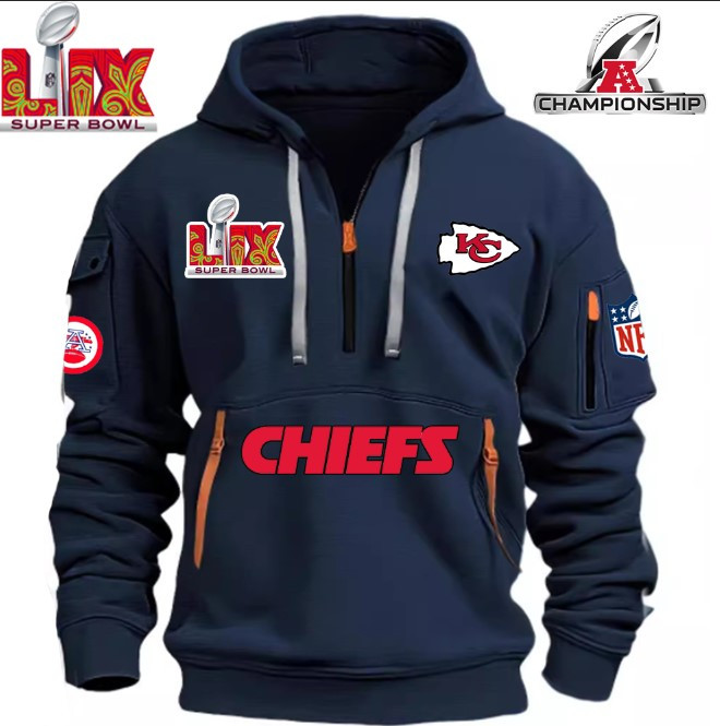SPECIAL IN 2025 SUPER BOWL - Kansas City Chiefs - HOODIE HALF ZIPPER - QTA405111364 - Famjoys SPECIAL IN 2025 SUPER BOWL - Kansas City Chiefs - HOODIE HALF ZIPPER - QTA405111364 - Famjoys