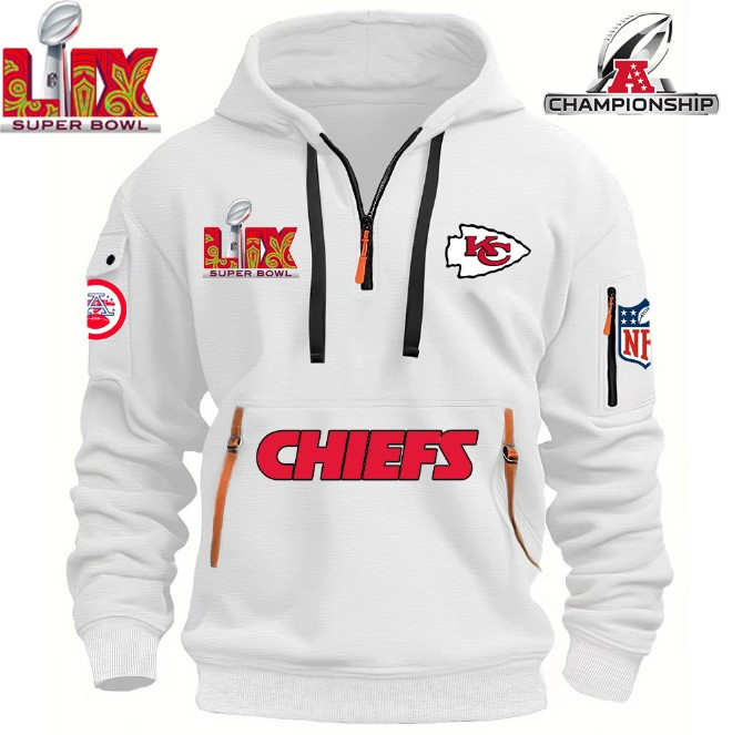 SPECIAL IN 2025 SUPER BOWL - Kansas City Chiefs - HOODIE HALF ZIPPER - QTA405111364 - Famjoys SPECIAL IN 2025 SUPER BOWL - Kansas City Chiefs - HOODIE HALF ZIPPER - QTA405111364 - Famjoys