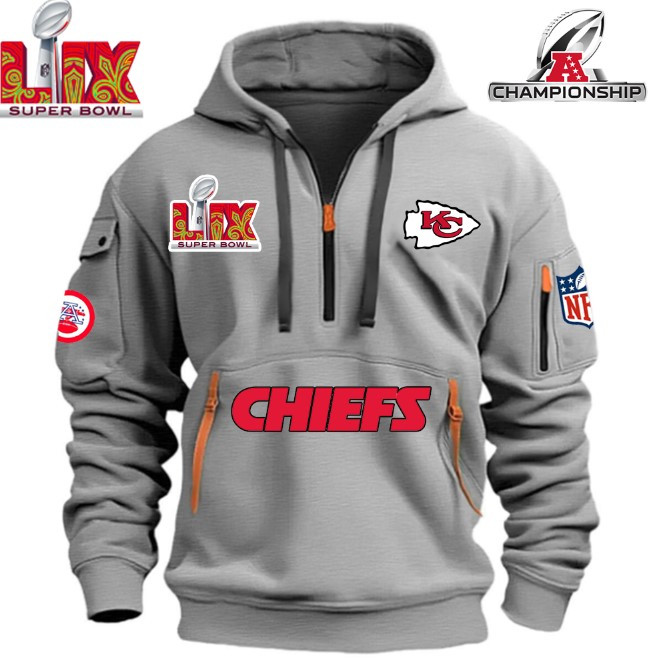 SPECIAL IN 2025 SUPER BOWL - Kansas City Chiefs - HOODIE HALF ZIPPER - QTA405111364 - Famjoys SPECIAL IN 2025 SUPER BOWL - Kansas City Chiefs - HOODIE HALF ZIPPER - QTA405111364 - Famjoys