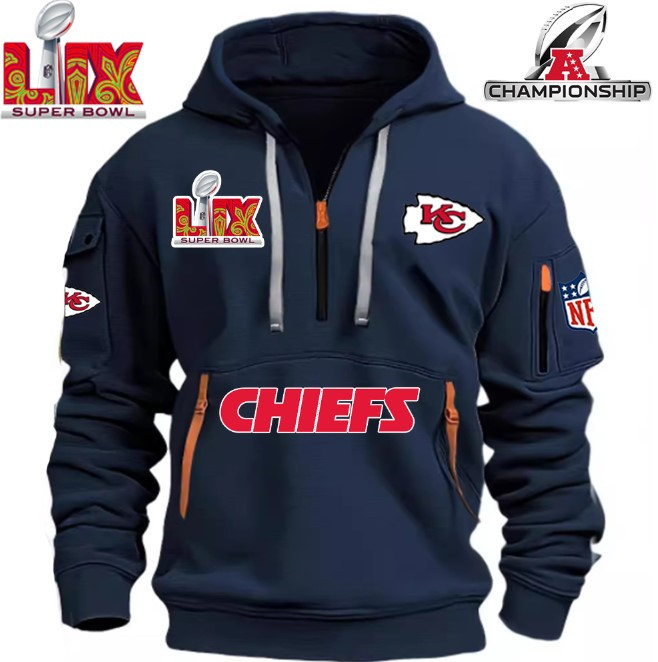 SPECIAL IN 2025 SUPER BOWL - Kansas City Chiefs - HOODIE HALF ZIPPER - QTA405111370 - Famjoys SPECIAL IN 2025 SUPER BOWL - Kansas City Chiefs - HOODIE HALF ZIPPER - QTA405111370 - Famjoys