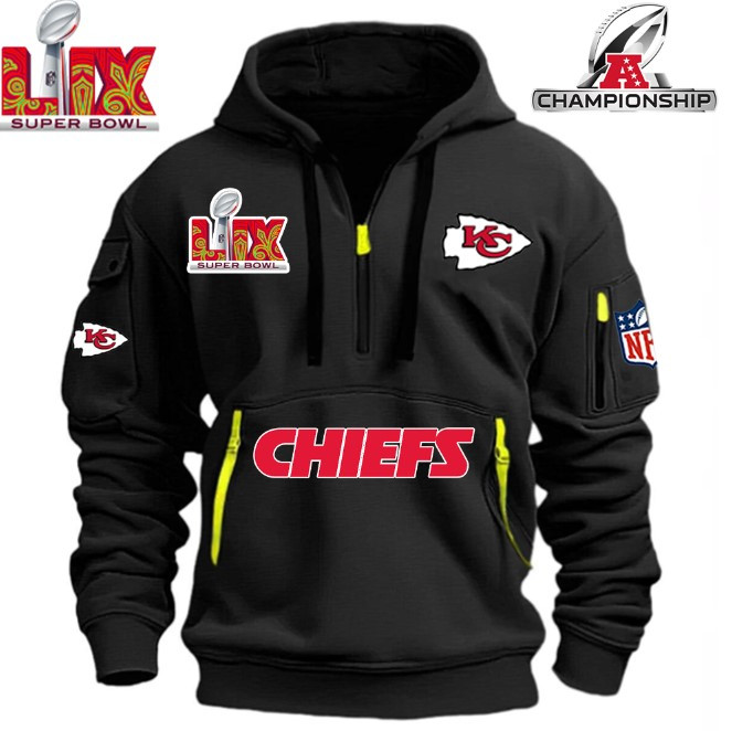 SPECIAL IN 2025 SUPER BOWL - Kansas City Chiefs - HOODIE HALF ZIPPER - QTA405111370 - Famjoys SPECIAL IN 2025 SUPER BOWL - Kansas City Chiefs - HOODIE HALF ZIPPER - QTA405111370 - Famjoys