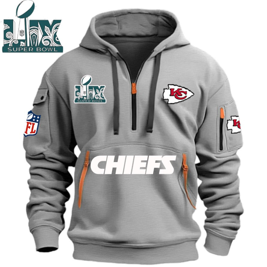 SPECIAL IN 2025 SUPER BOWL - Kansas City Chiefs - HOODIE HALF ZIPPER - QTA405111381 - Famjoys SPECIAL IN 2025 SUPER BOWL - Kansas City Chiefs - HOODIE HALF ZIPPER - QTA405111381 - Famjoys