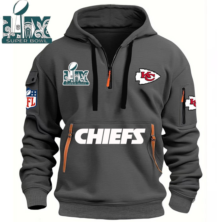 SPECIAL IN 2025 SUPER BOWL - Kansas City Chiefs - HOODIE HALF ZIPPER - QTA405111381 - Famjoys SPECIAL IN 2025 SUPER BOWL - Kansas City Chiefs - HOODIE HALF ZIPPER - QTA405111381 - Famjoys